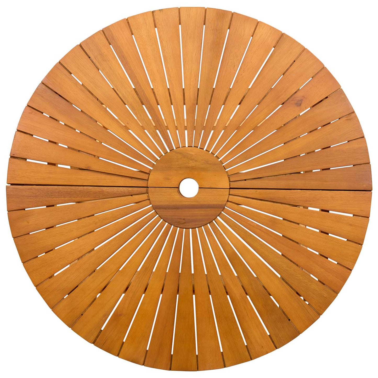 Klappbarer Gartentisch Natur Ø90 x 75 cm Massivholz Akazie