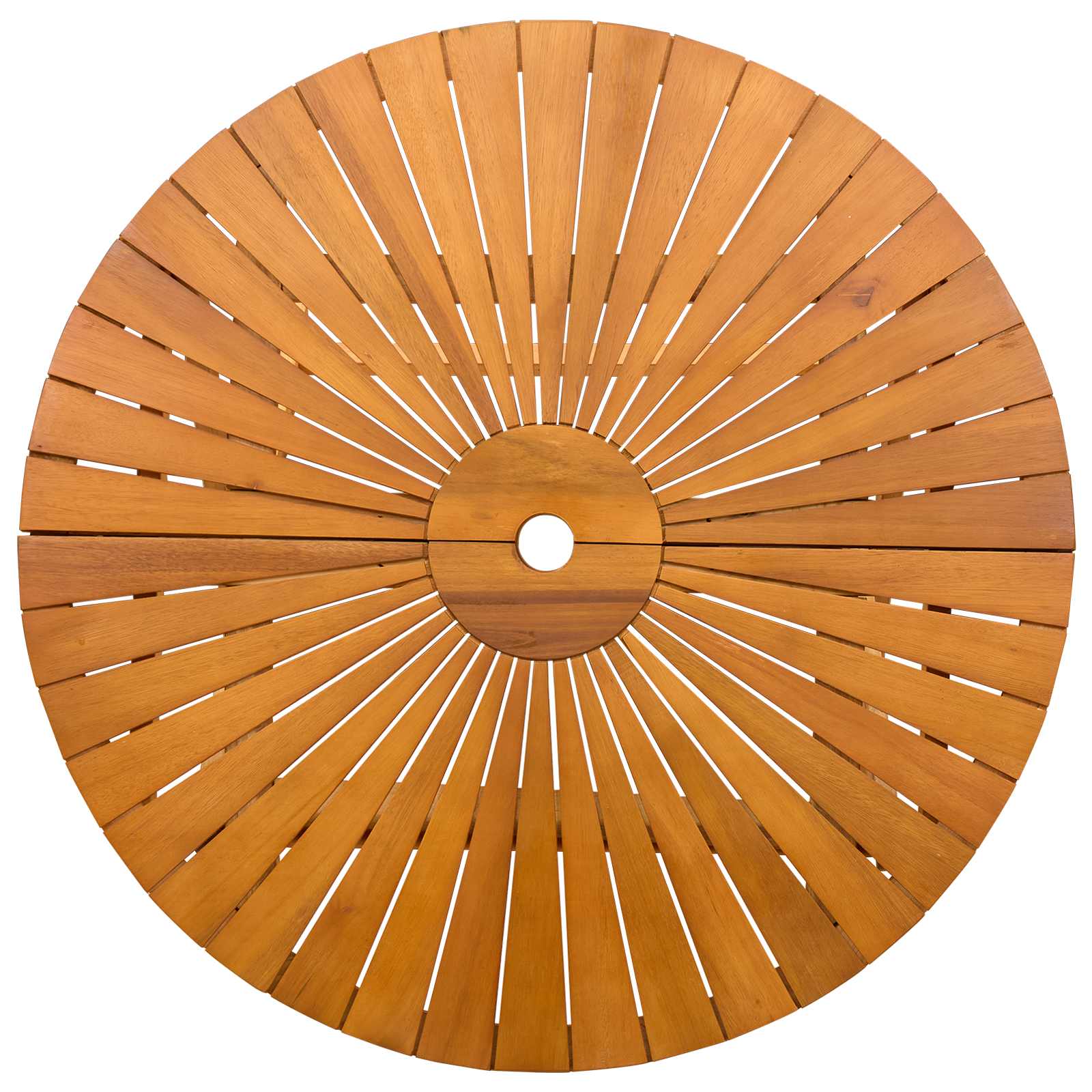 Klappbarer Gartentisch Natur Ø90 x 75 cm Massivholz Akazie