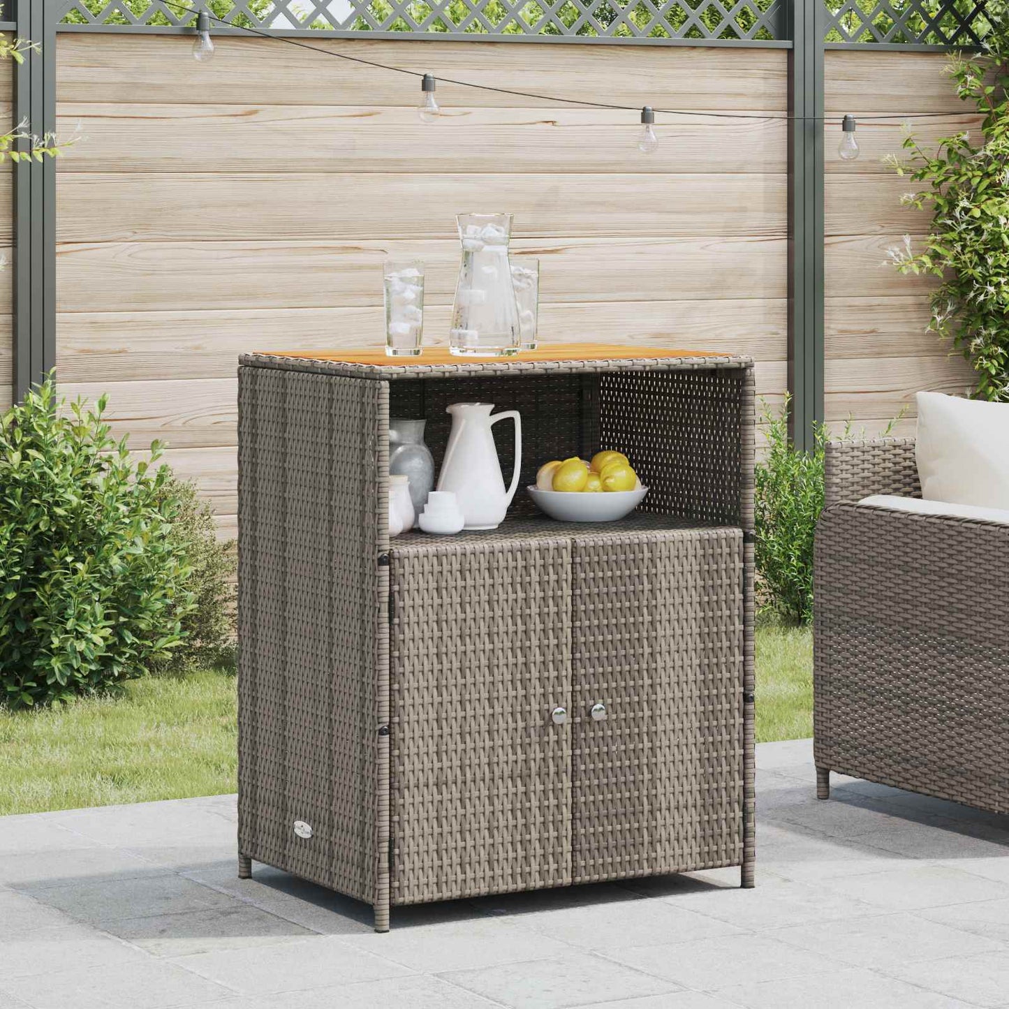 Schrank mit Tür Grau 70 x 50 x 87 cm Polyester und Roly Ratten