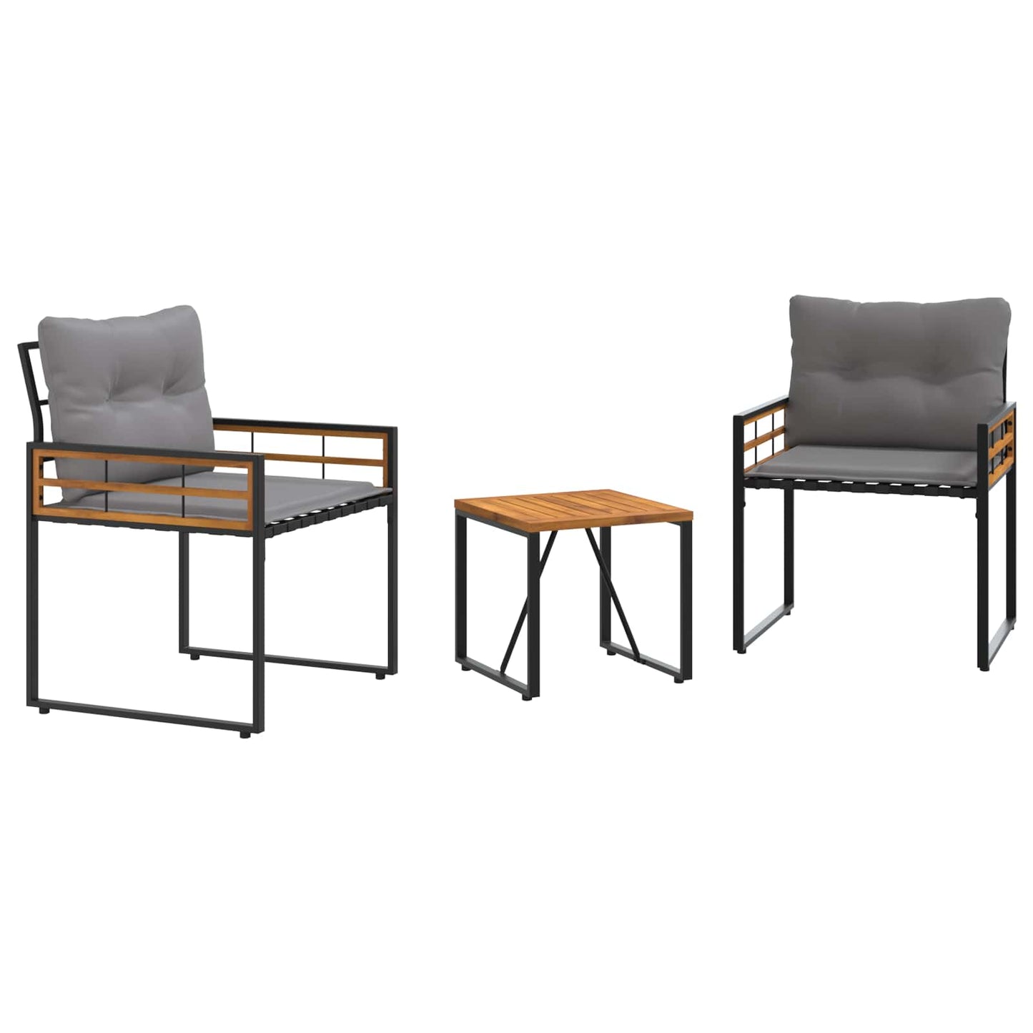 Gartenmöbel Set 3 stk. Hellgrau