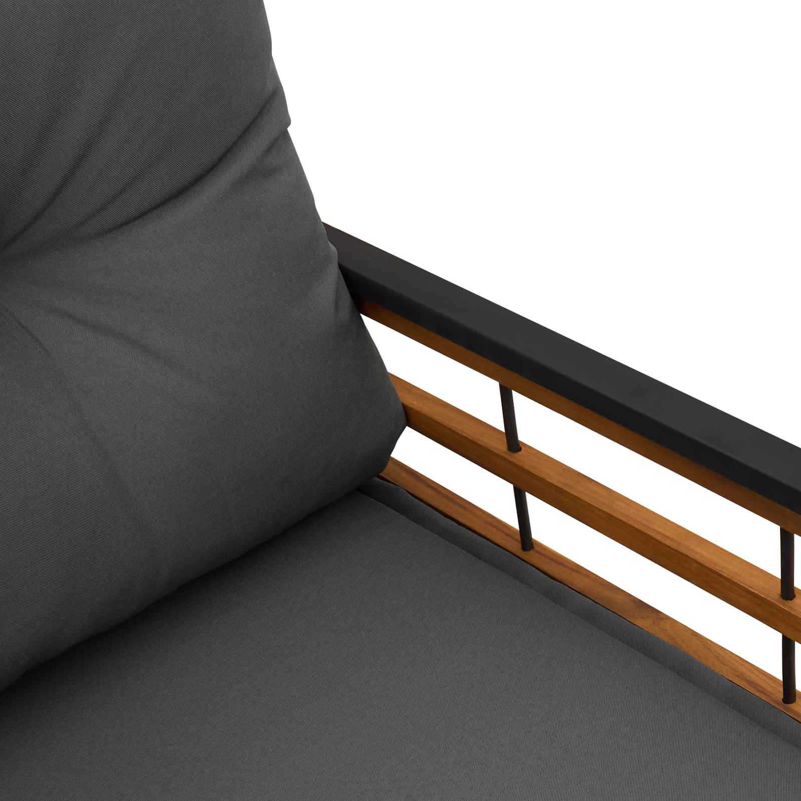 Holz-Lagenbank 114 x 55 x 77 cm Blassgrau Rechteckig