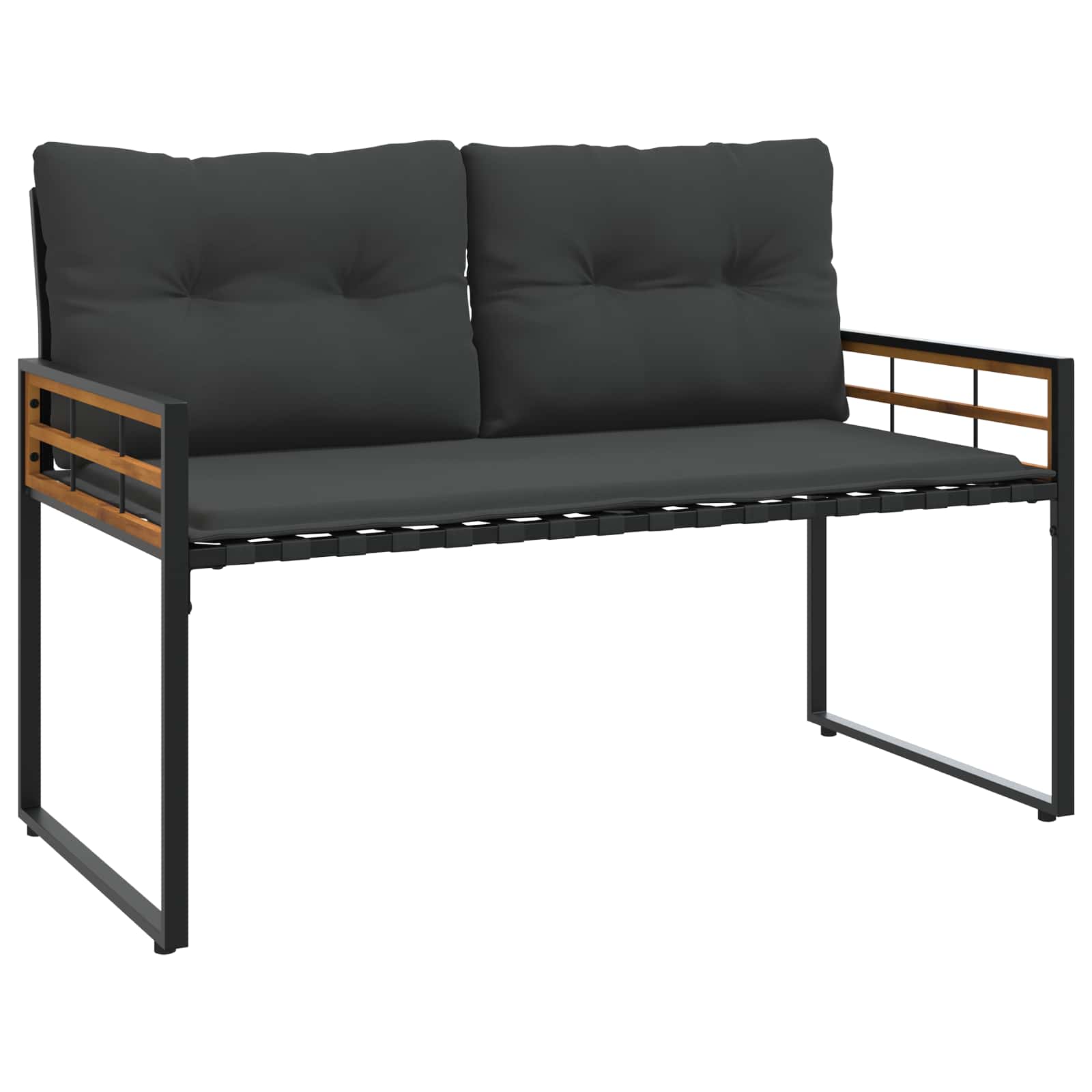 Holz-Lagenbank 114 x 55 x 77 cm Blassgrau Rechteckig