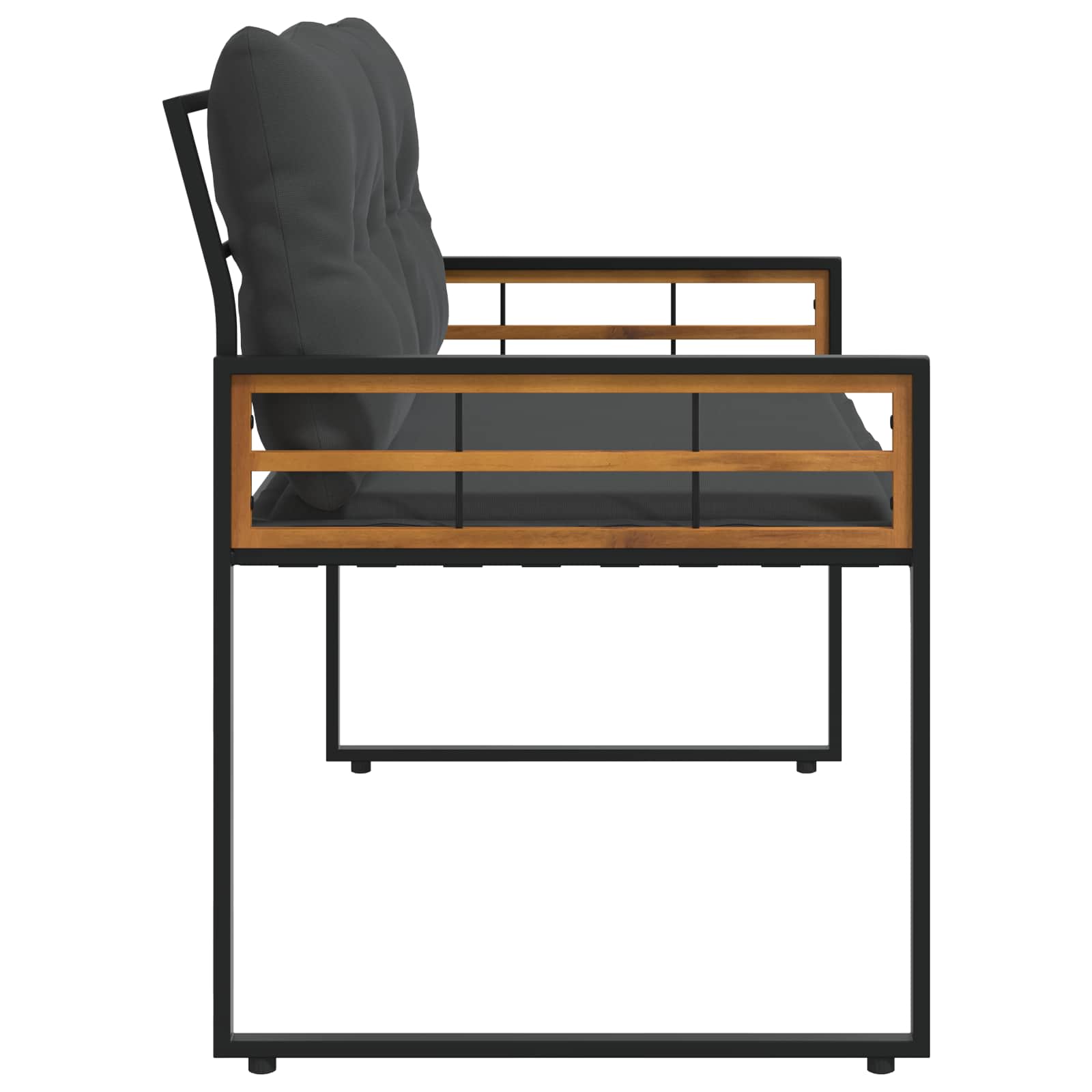 Holz-Lagenbank 114 x 55 x 77 cm Blassgrau Rechteckig