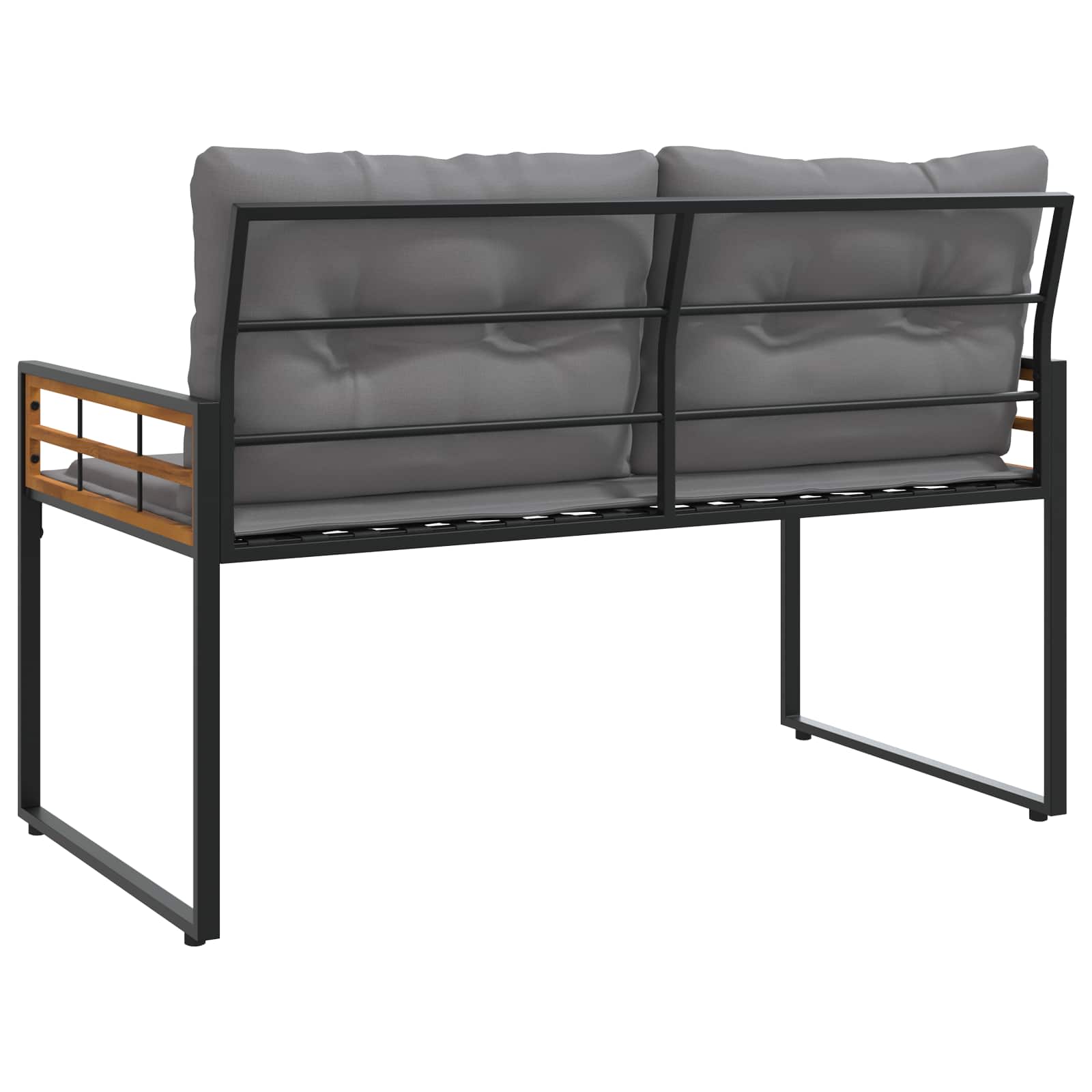 Holz-Lagenbank 114 x 55 x 77 cm Hellgrau Rechteckig