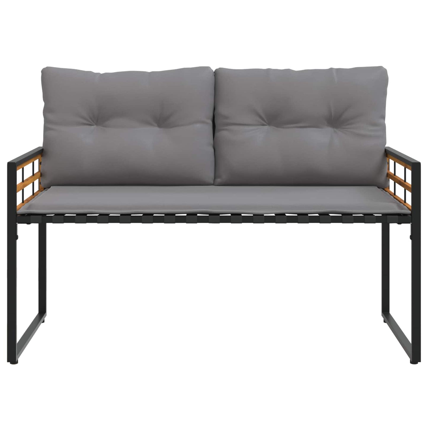 Holz-Lagenbank 114 x 55 x 77 cm Hellgrau Rechteckig