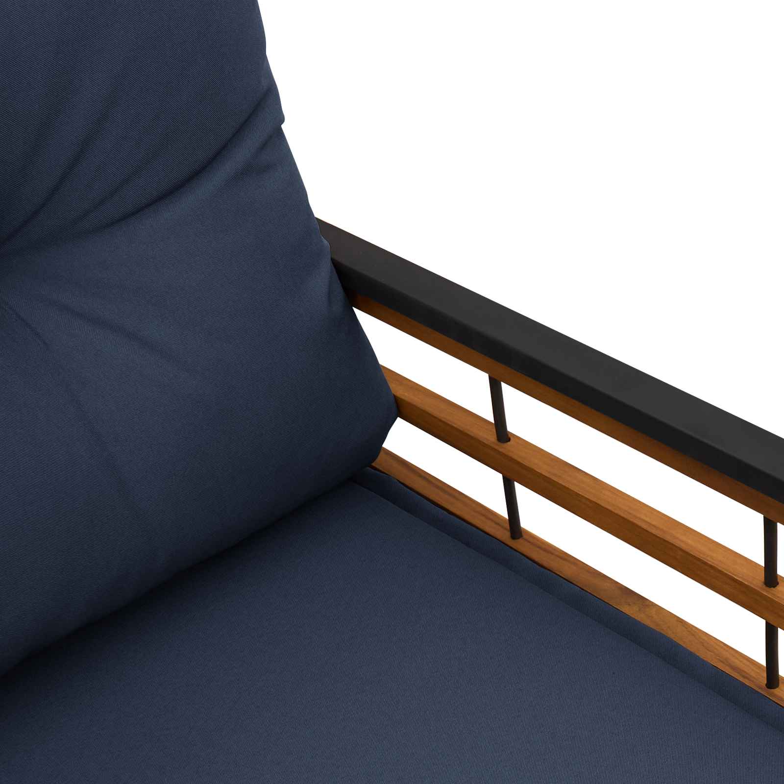 Holz-Lagenbank 114 x 55 x 77 cm Marineblau Rechteckig