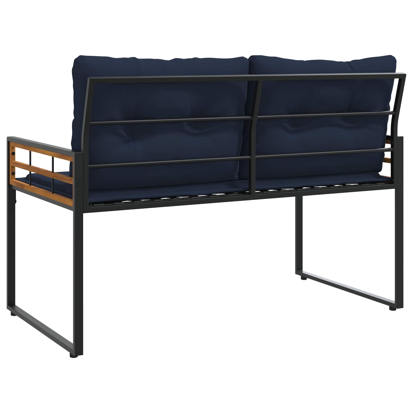 Holz-Lagenbank 114 x 55 x 77 cm Marineblau Rechteckig