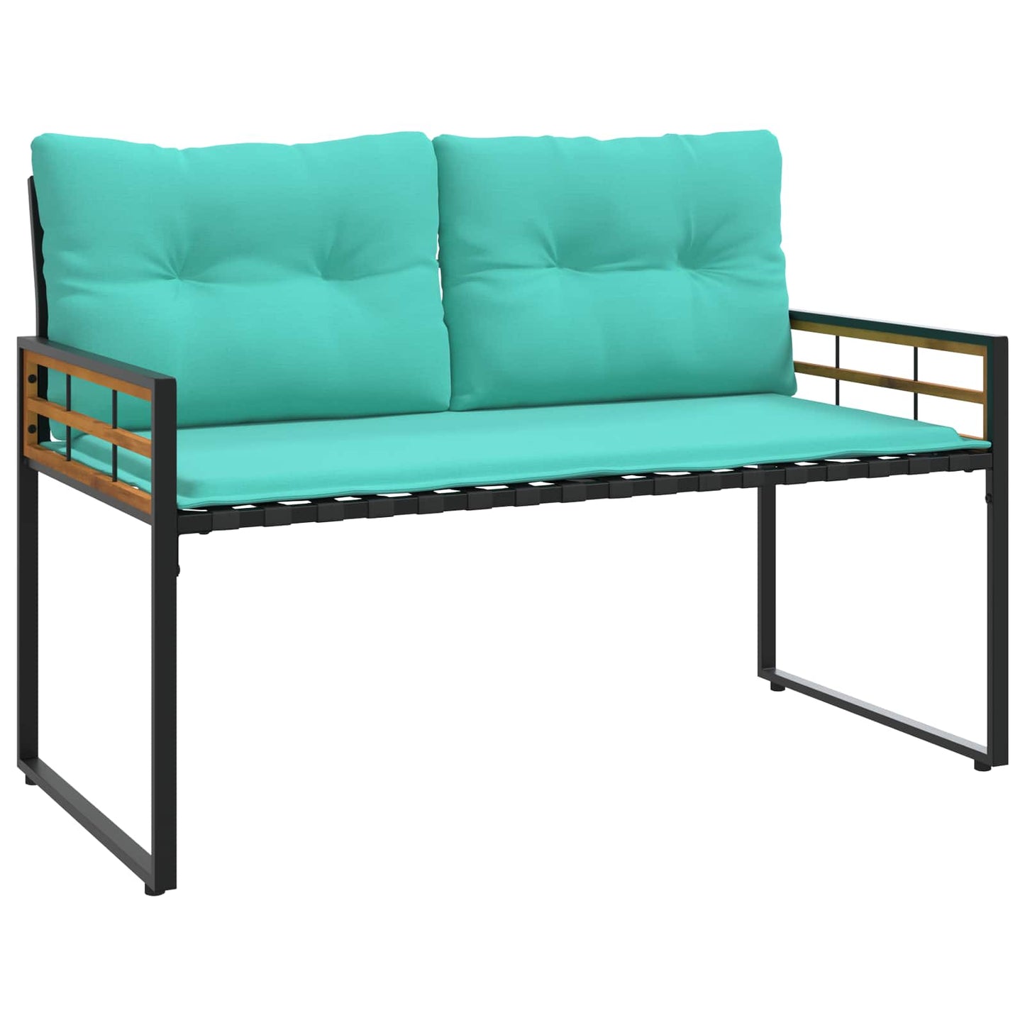 Holz-Lagenbank 114 x 55 x 77 cm Türkis Rechteckig