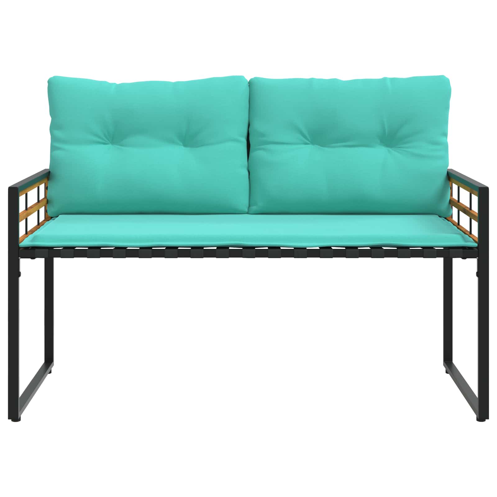 Holz-Lagenbank 114 x 55 x 77 cm Türkis Rechteckig