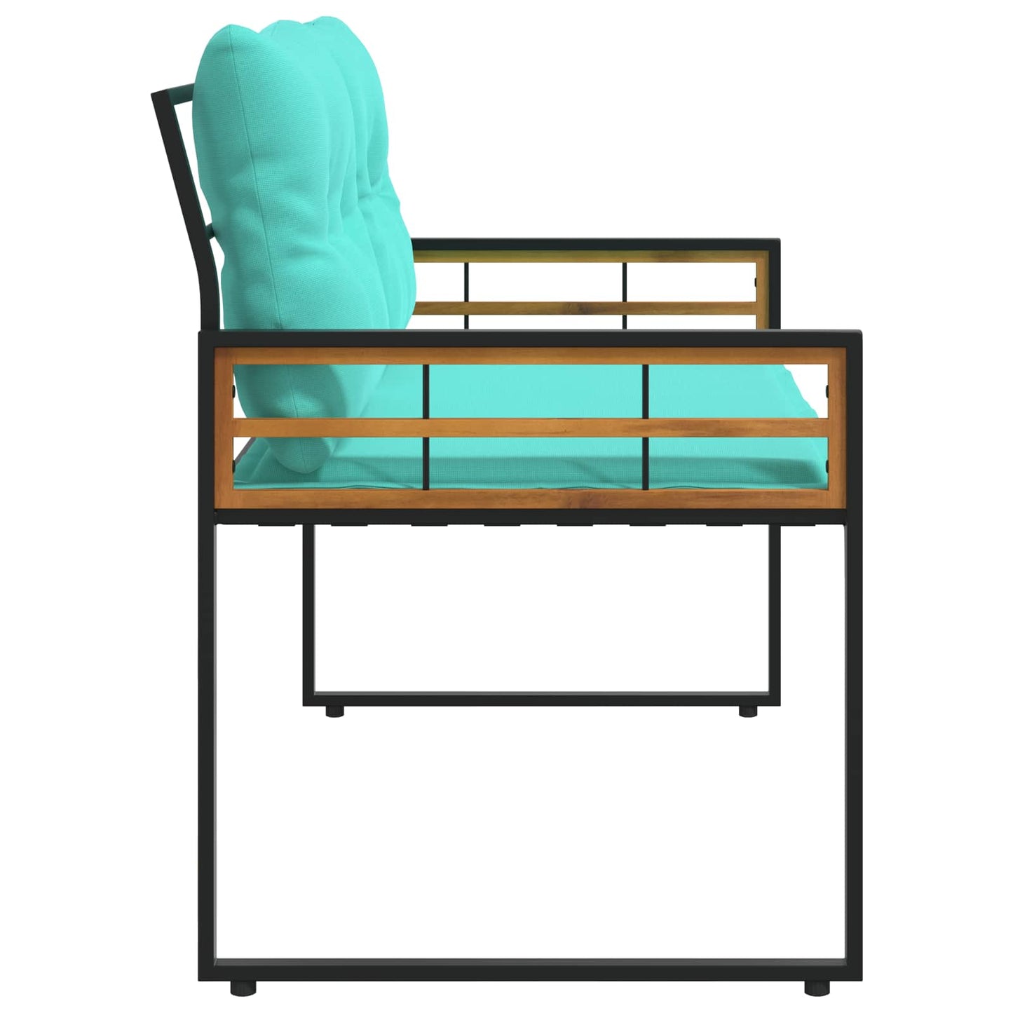Holz-Lagenbank 114 x 55 x 77 cm Türkis Rechteckig