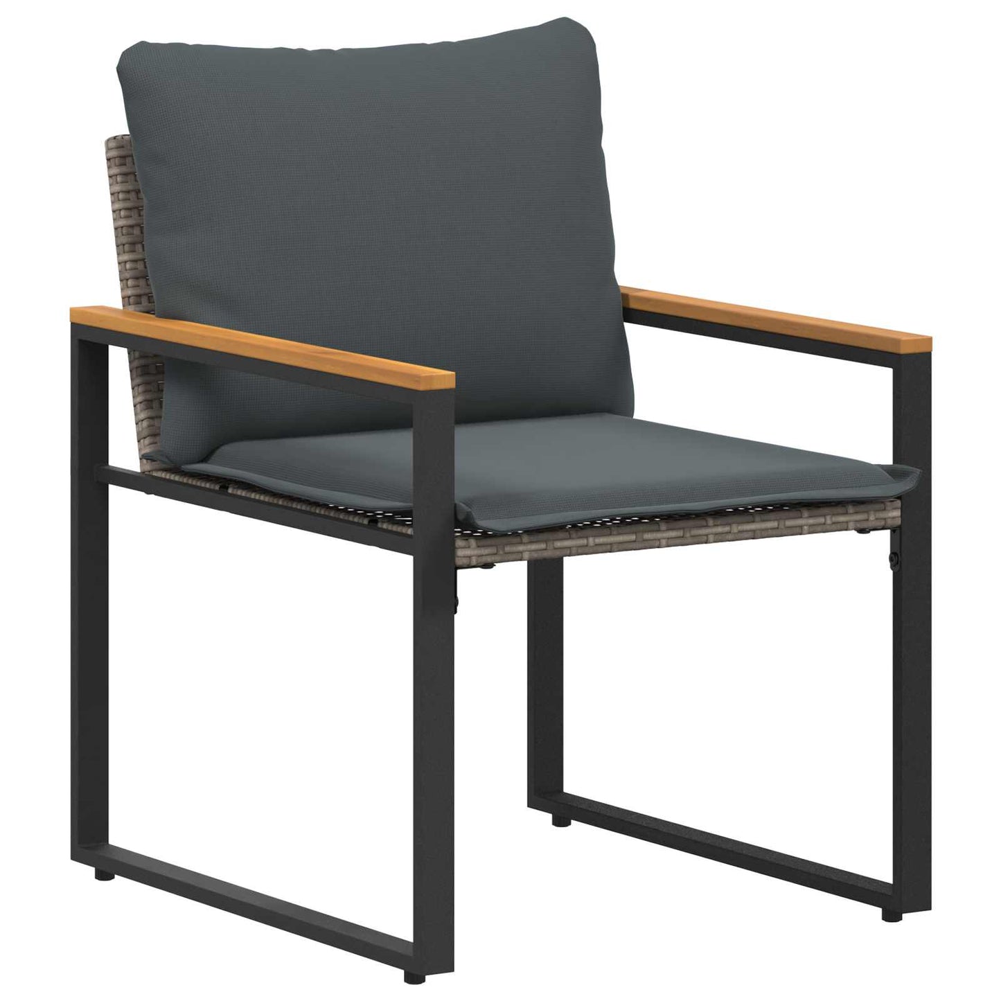 Möbelsets 3 Stk. Grau und Dunkelgrau Rattan