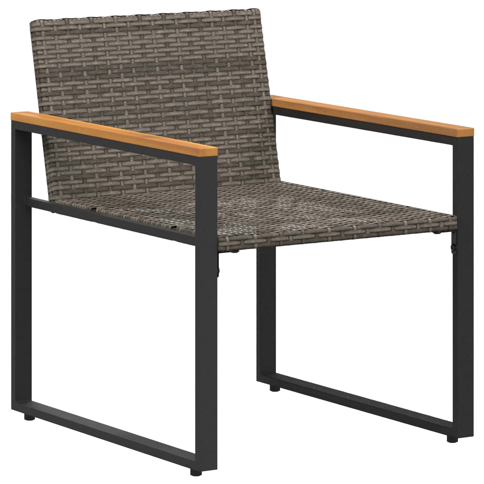 Möbelsets 3 Stk. Grau und Dunkelgrau Rattan
