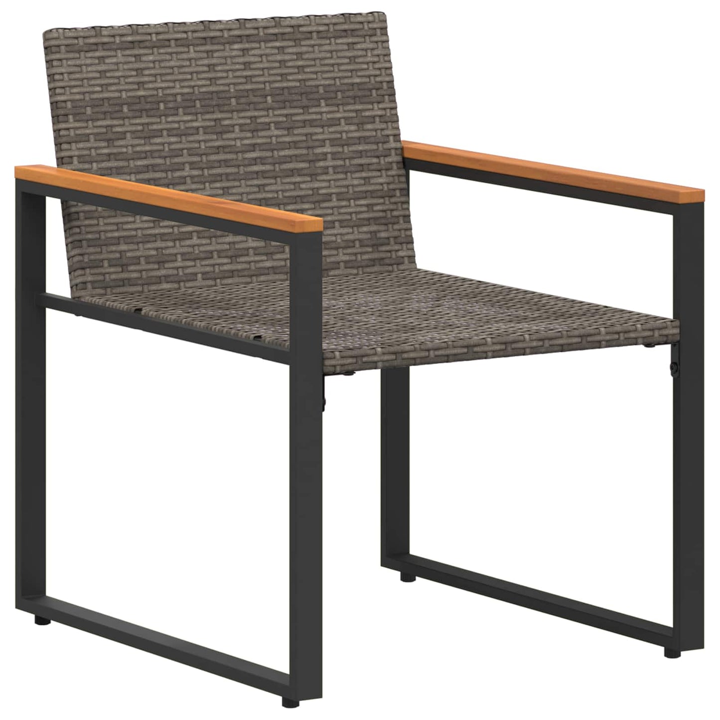 Möbelsets 3 Stk. Grau und Marineblau Rattan