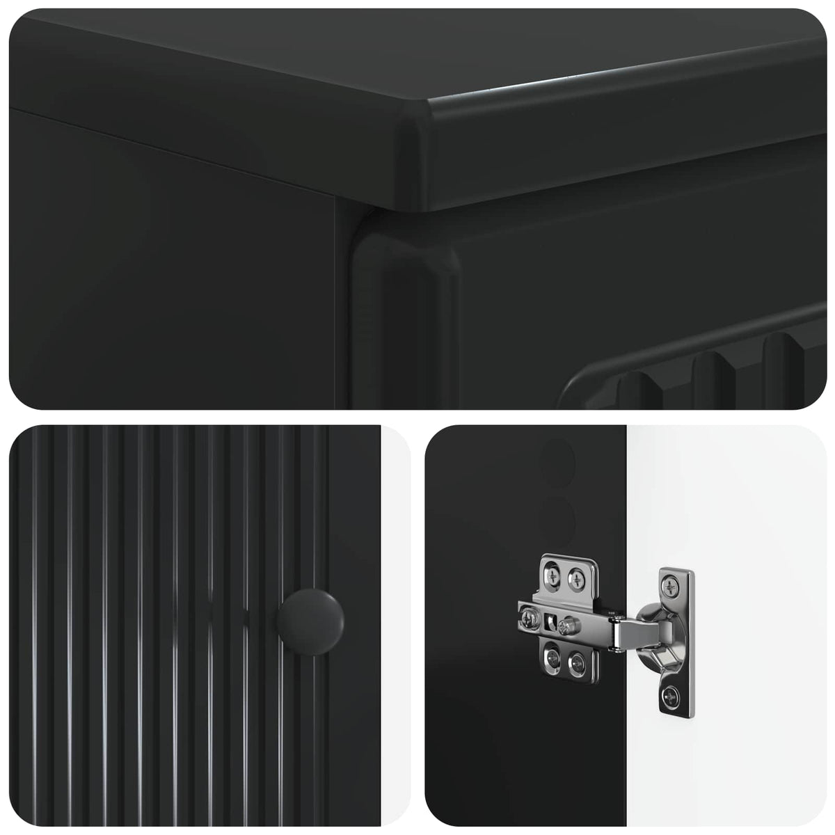Waschbeckenschrank EDE Schwarz 59,5 x 31,5 x 59 cm