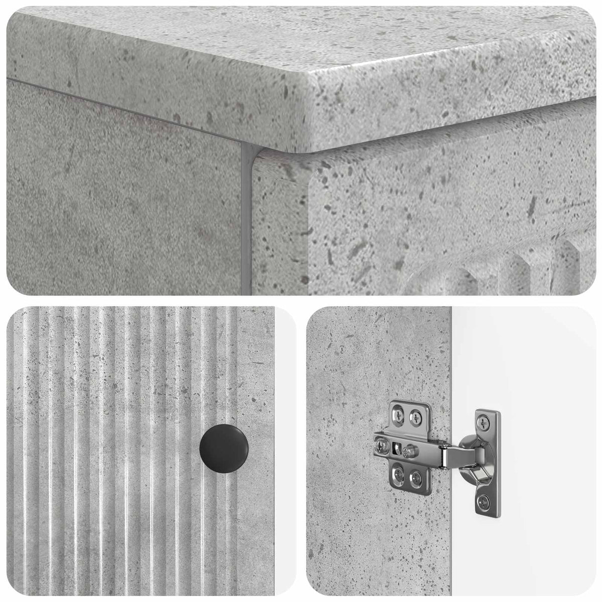 Waschbeckenschrank EDE Betongrau 59,5 x 31,5 x 59 cm