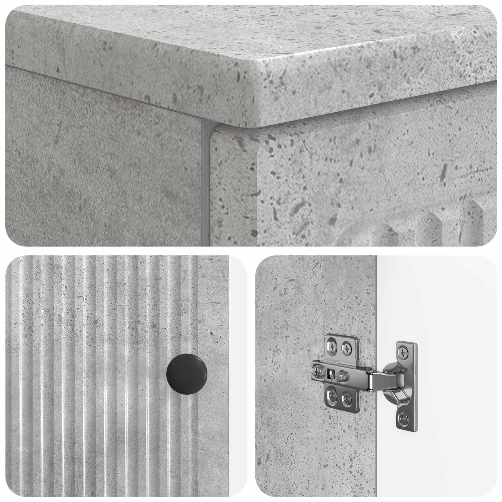 Waschbeckenschrank EDE Betongrau 59,5 x 31,5 x 59 cm