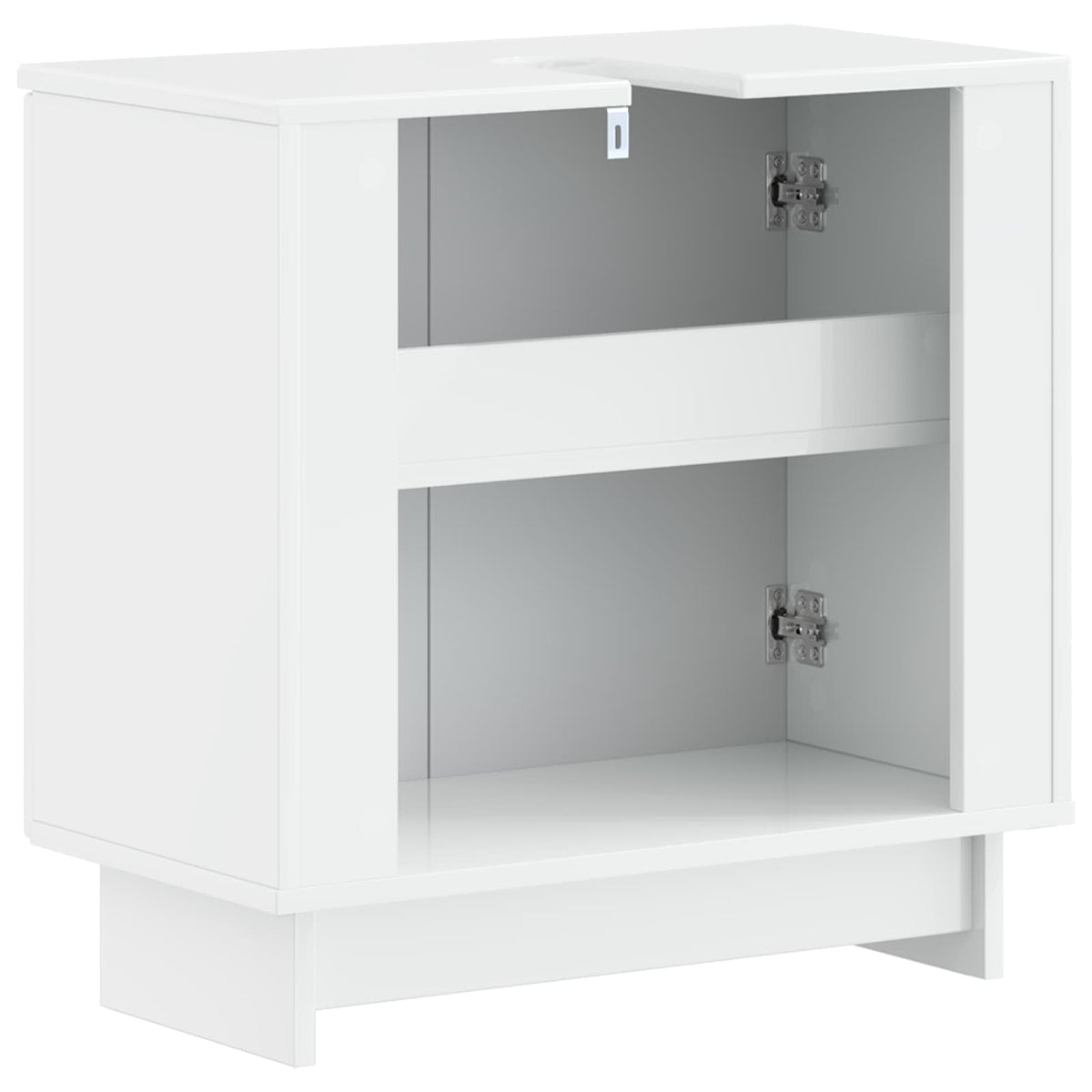 Waschbeckenschrank EDE Hochglanz Weiß 59,5 x 31,5 x 59 cm