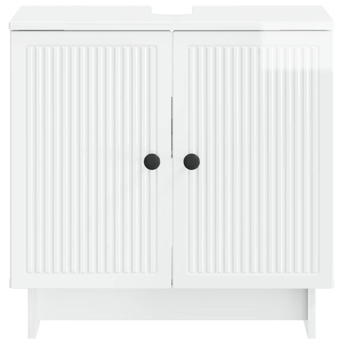 Waschbeckenschrank EDE Hochglanz Weiß 59,5 x 31,5 x 59 cm