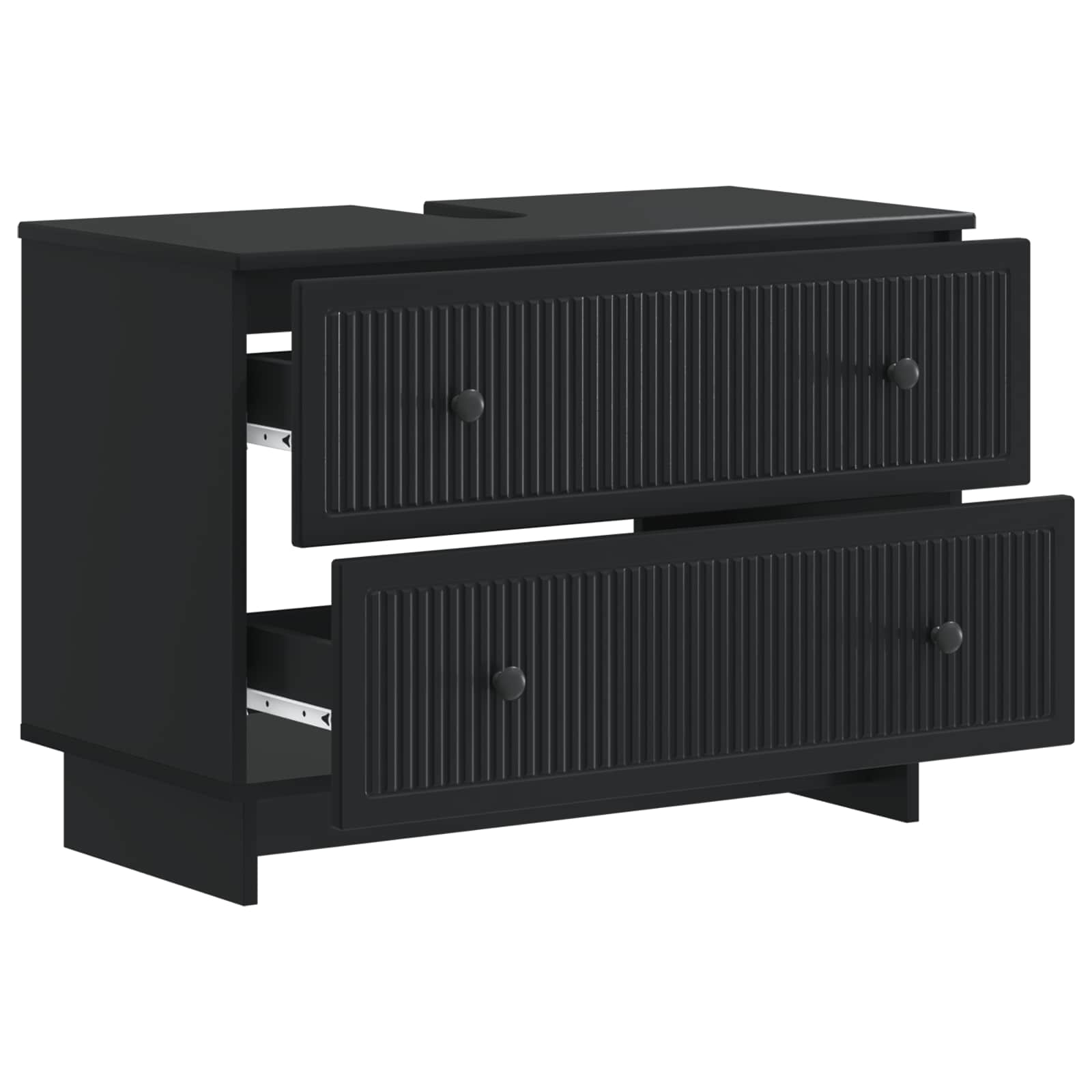 Waschbeckenschrank EDE Schwarz 82 x 41 x 59 cm Holzwerkstoff