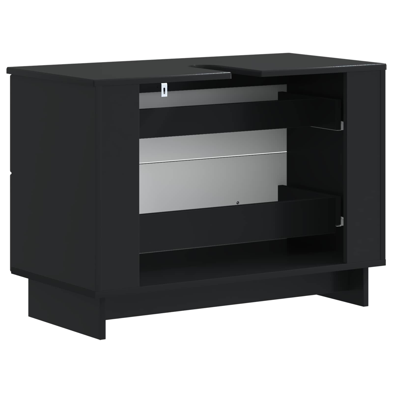 Waschbeckenschrank EDE Schwarz 82 x 41 x 59 cm Holzwerkstoff