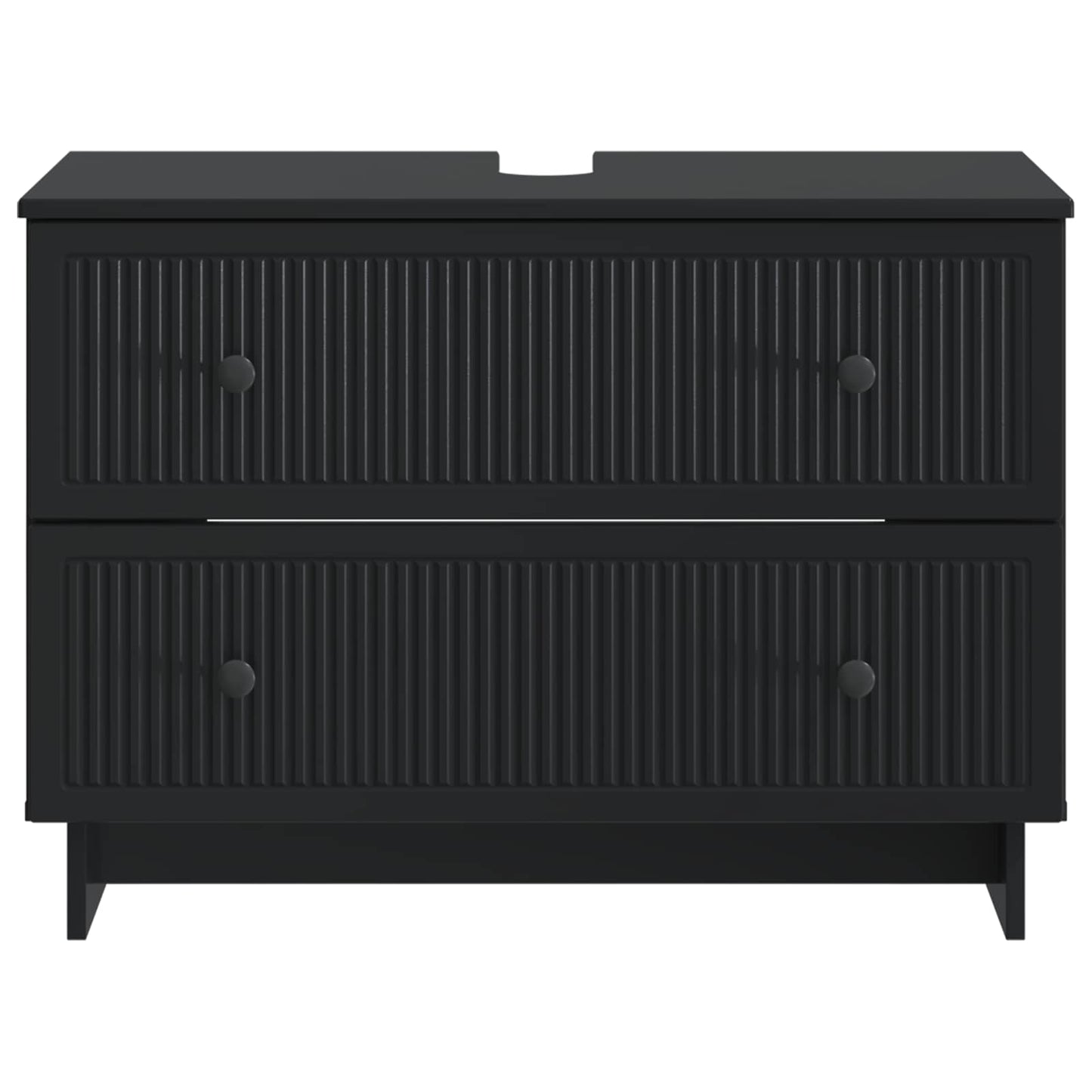 Waschbeckenschrank EDE Schwarz 82 x 41 x 59 cm Holzwerkstoff