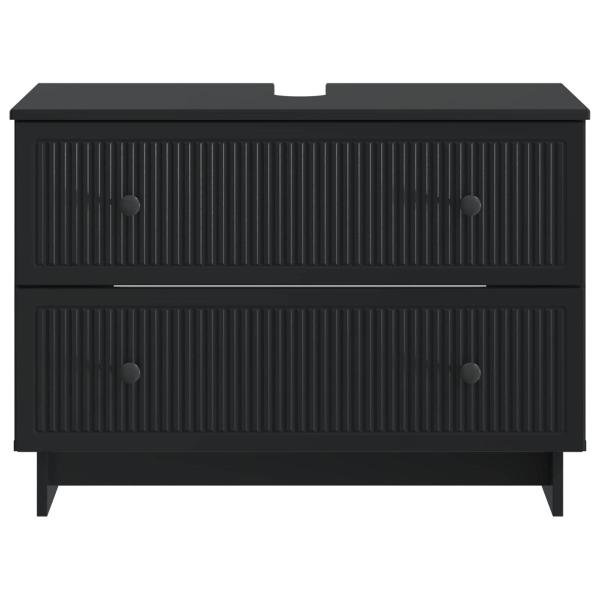 Waschbeckenschrank EDE Schwarz 82 x 41 x 59 cm Holzwerkstoff