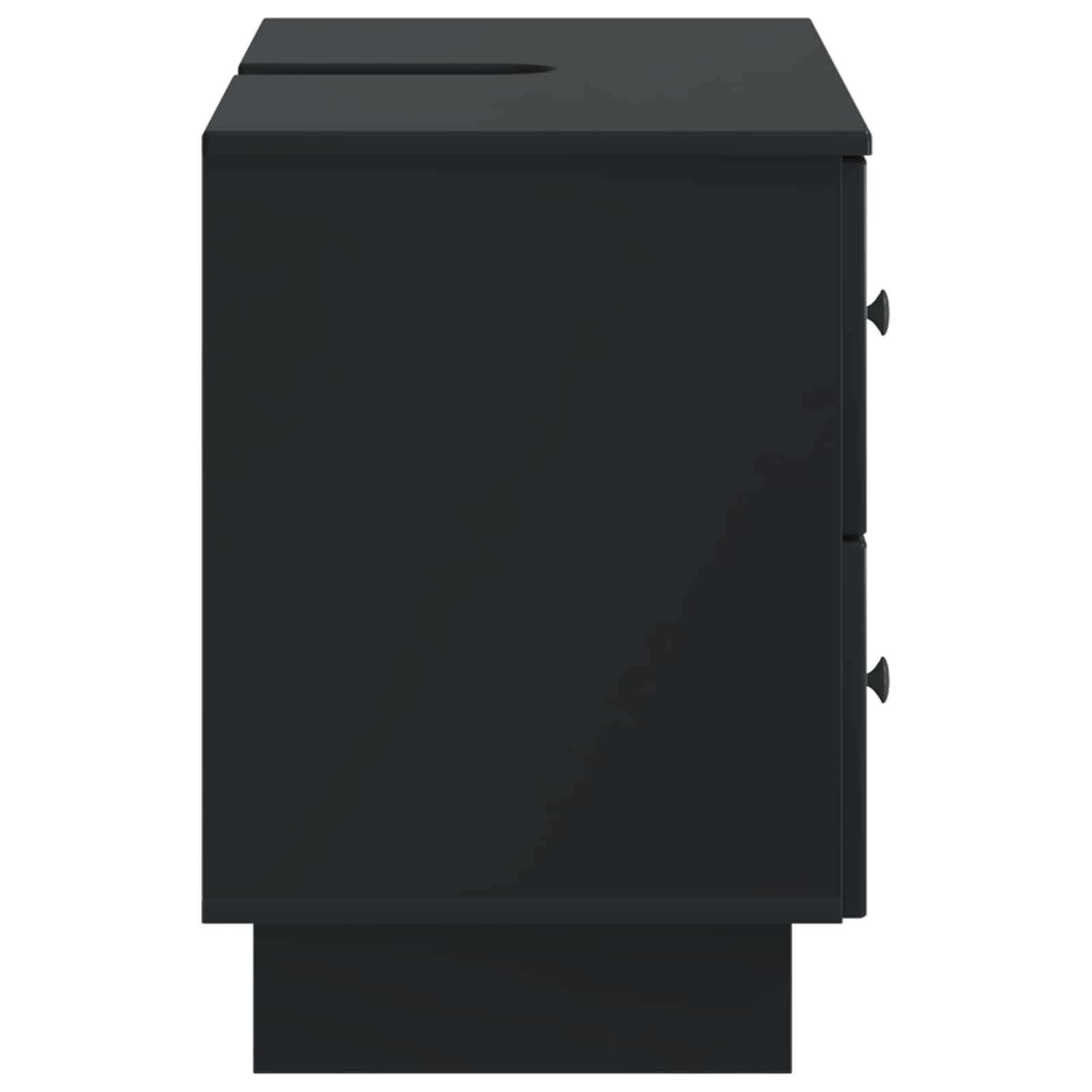 Waschbeckenschrank EDE Schwarz 82 x 41 x 59 cm Holzwerkstoff