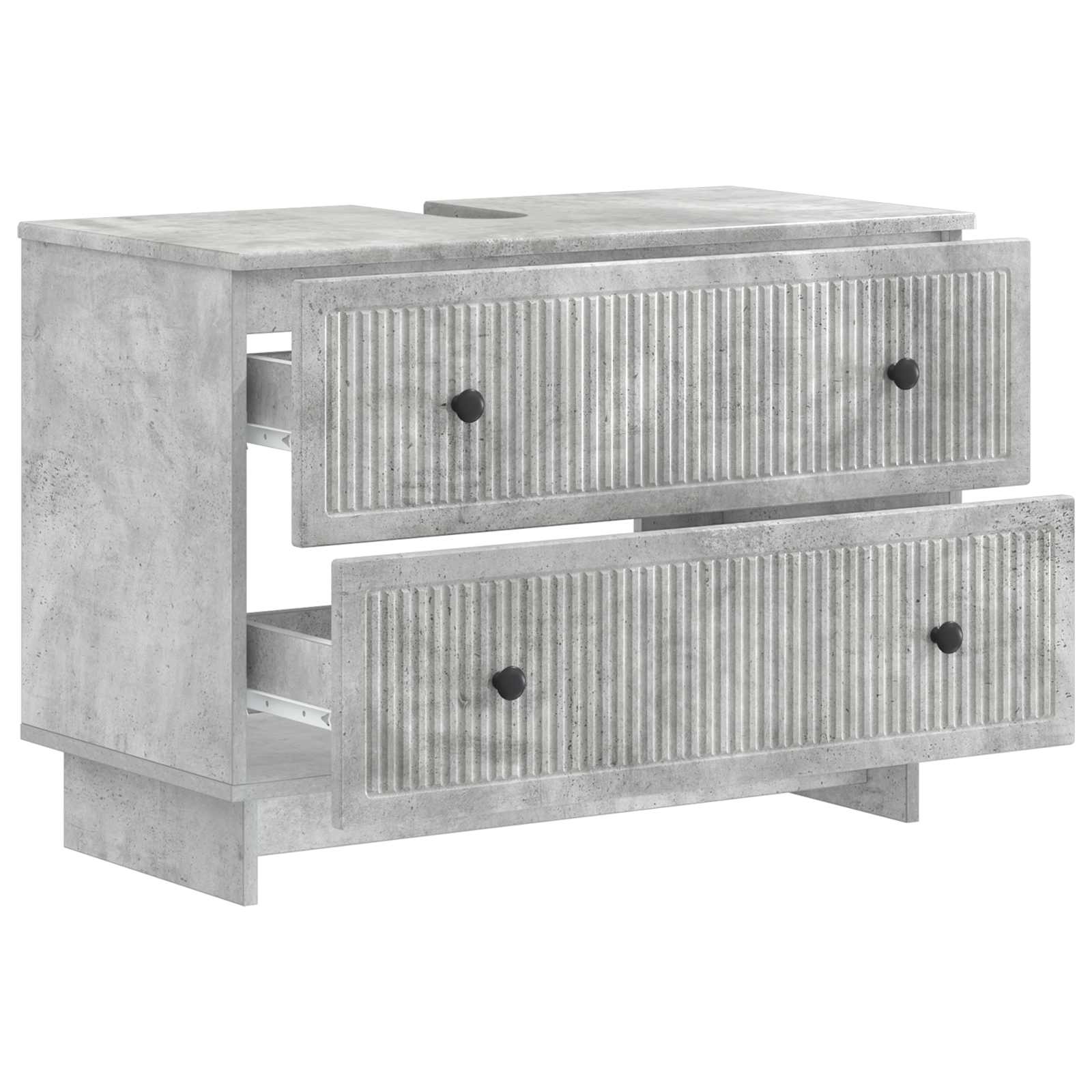 Waschbeckenschrank EDE Betongrau 82 x 41 x 59 cm Holzwerkstoff