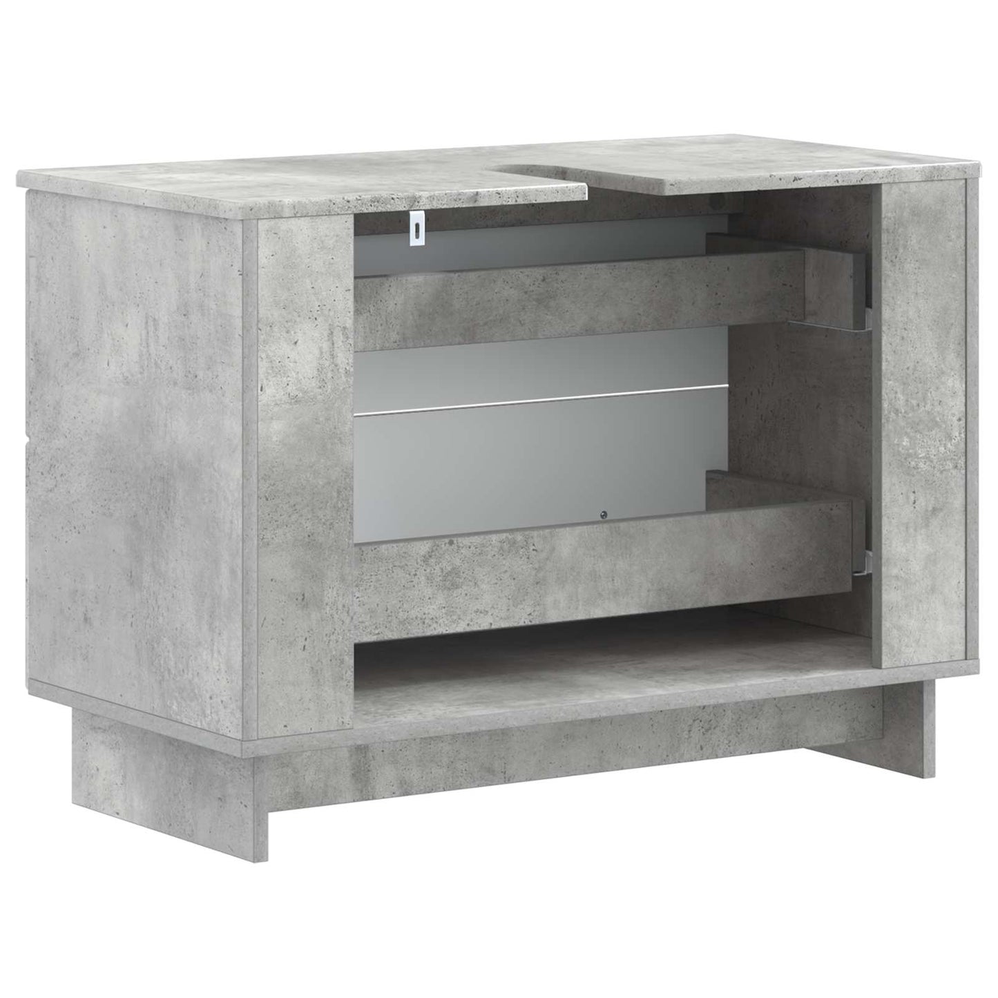 Waschbeckenschrank EDE Betongrau 82 x 41 x 59 cm Holzwerkstoff