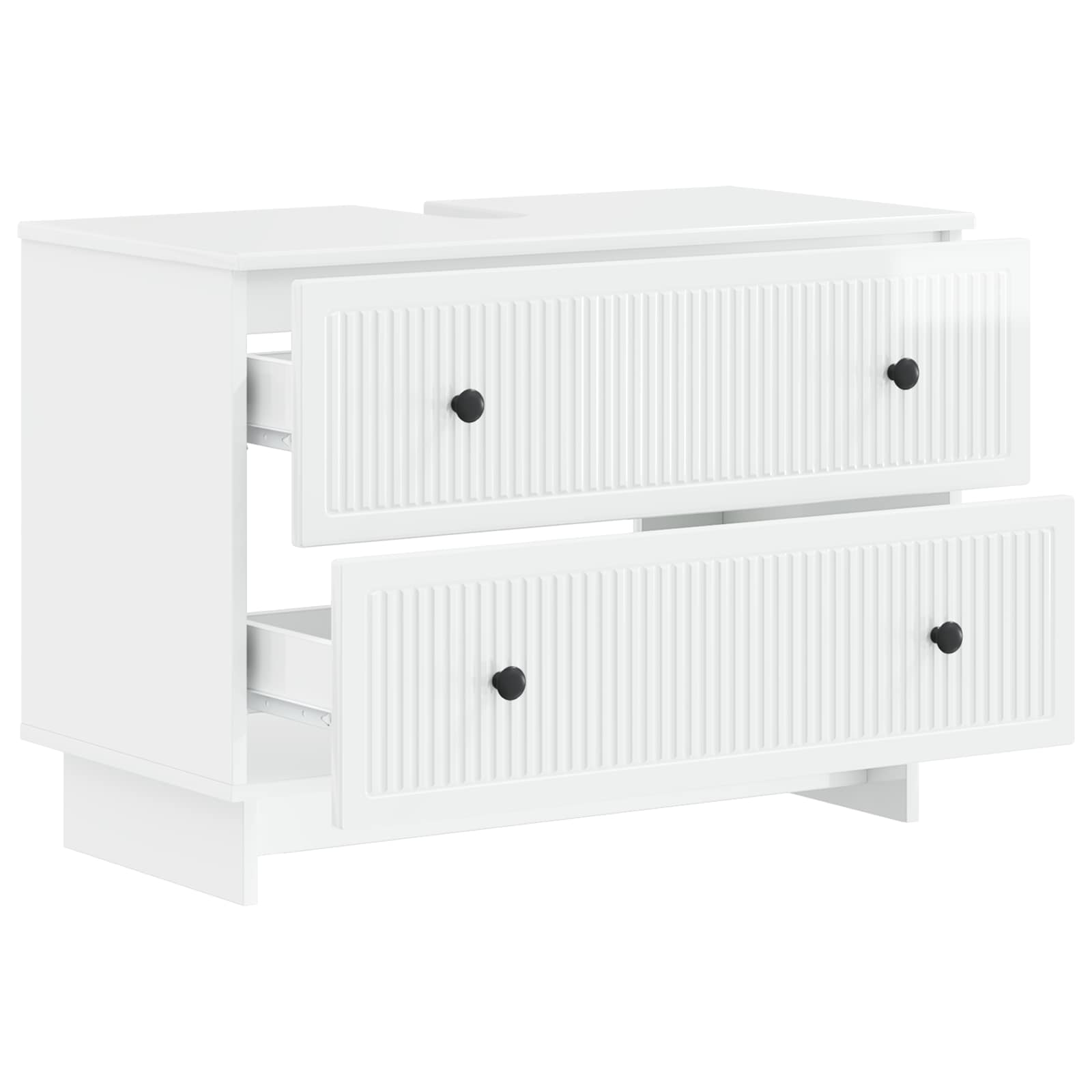 Waschbeckenschrank EDE Hochglanz Weiß 82 x 41 x 59 cm