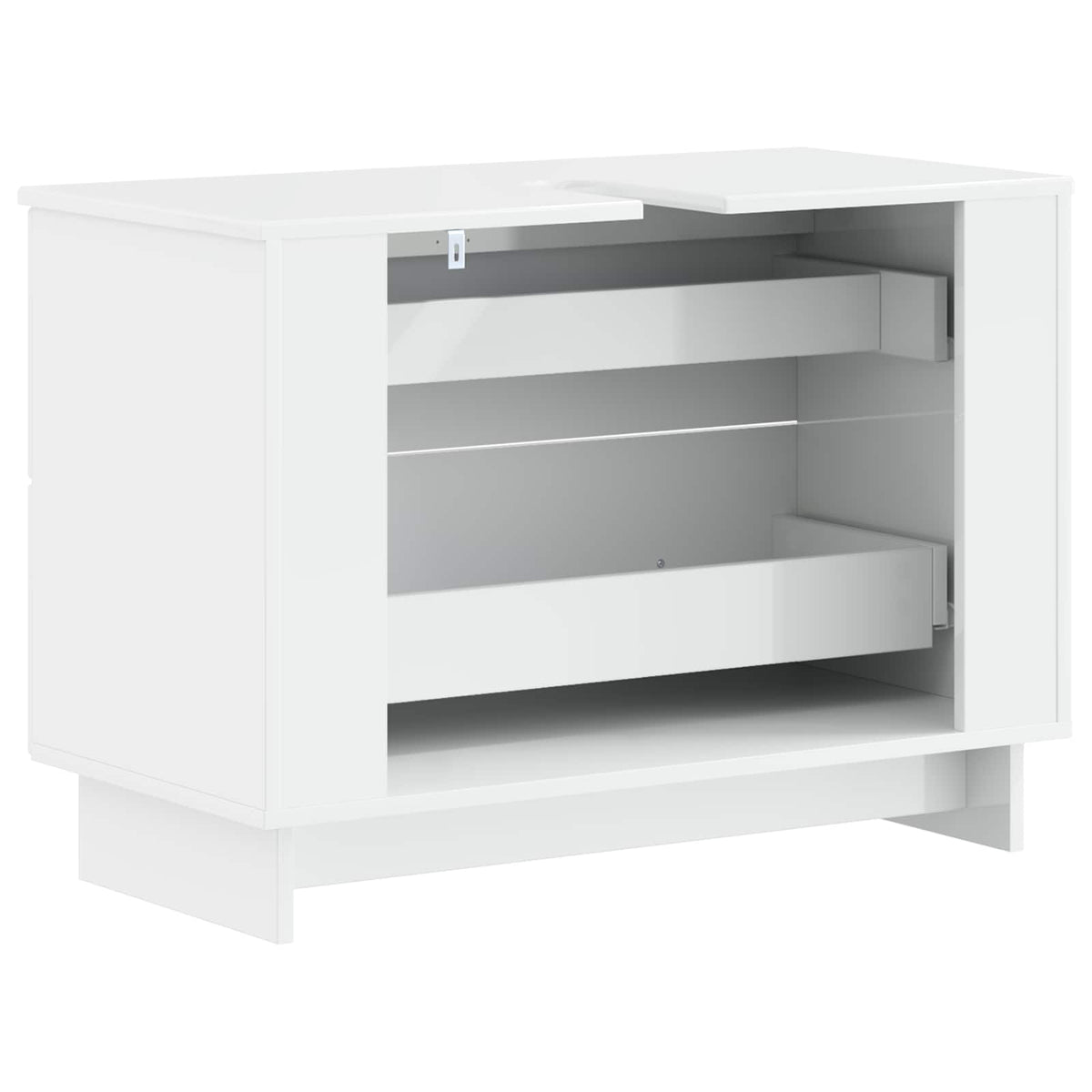 Waschbeckenschrank EDE Hochglanz Weiß 82 x 41 x 59 cm