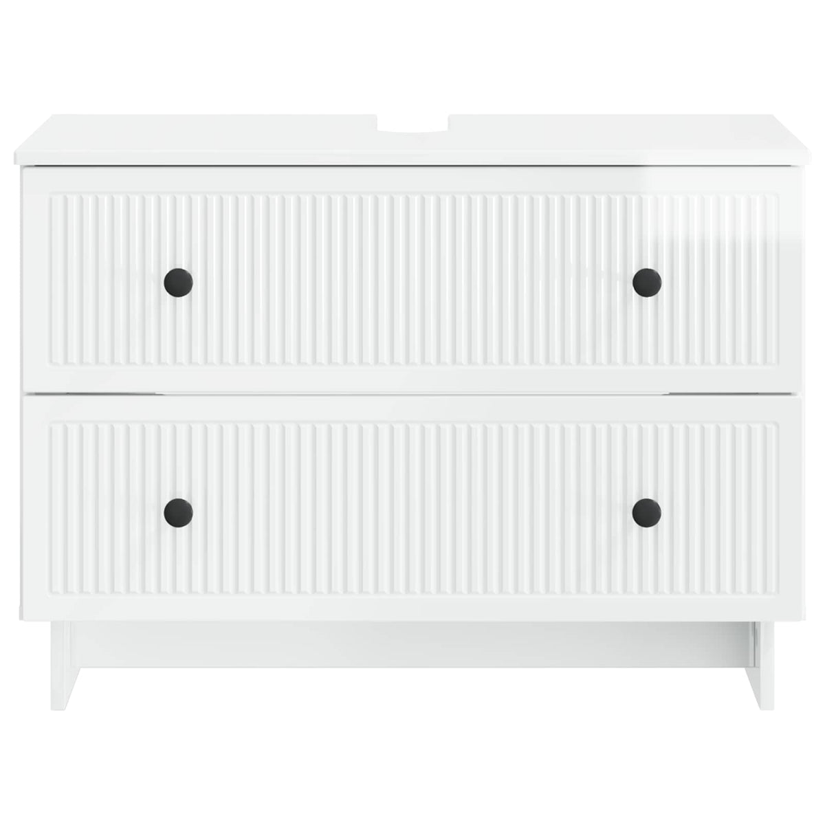 Waschbeckenschrank EDE Hochglanz Weiß 82 x 41 x 59 cm