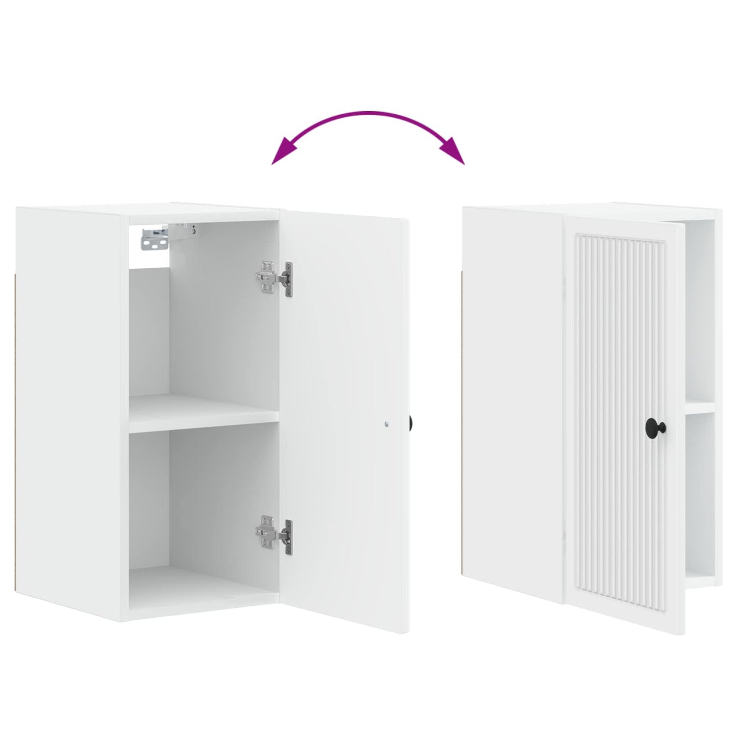 Badezimmer-Wandschrank EDE Weiß 30 x 31 x 59 cm Holzwerkstoff