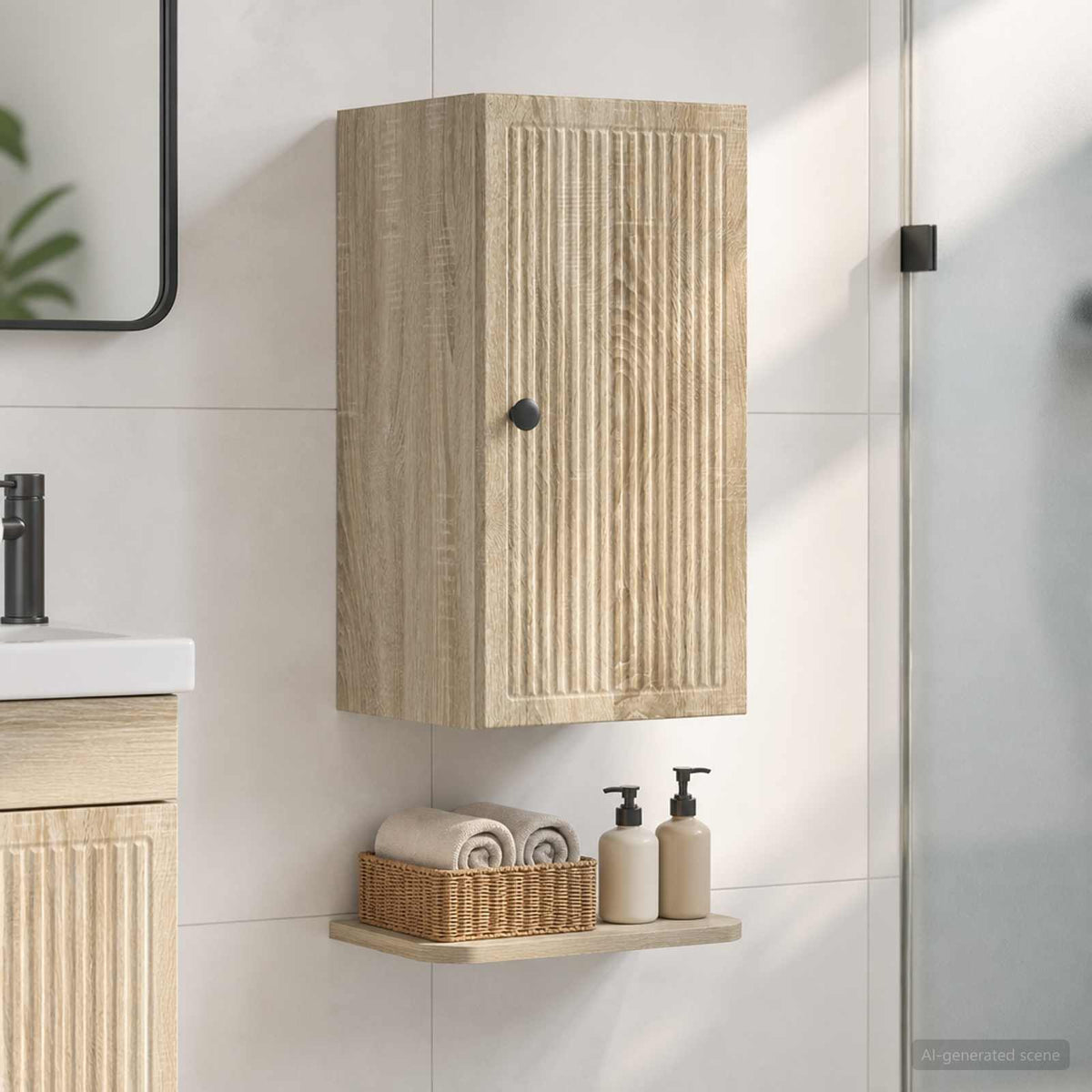 Badezimmer-Wandschrank EDE Sonoma-Eiche 30 x 31 x 59 cm