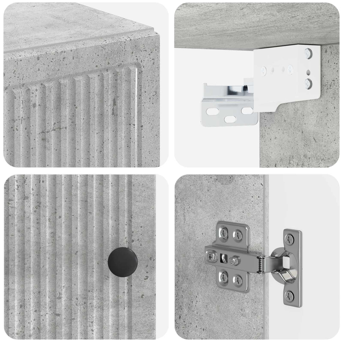 Badezimmer-Wandschrank EDE Betongrau 30 x 31 x 59 cm