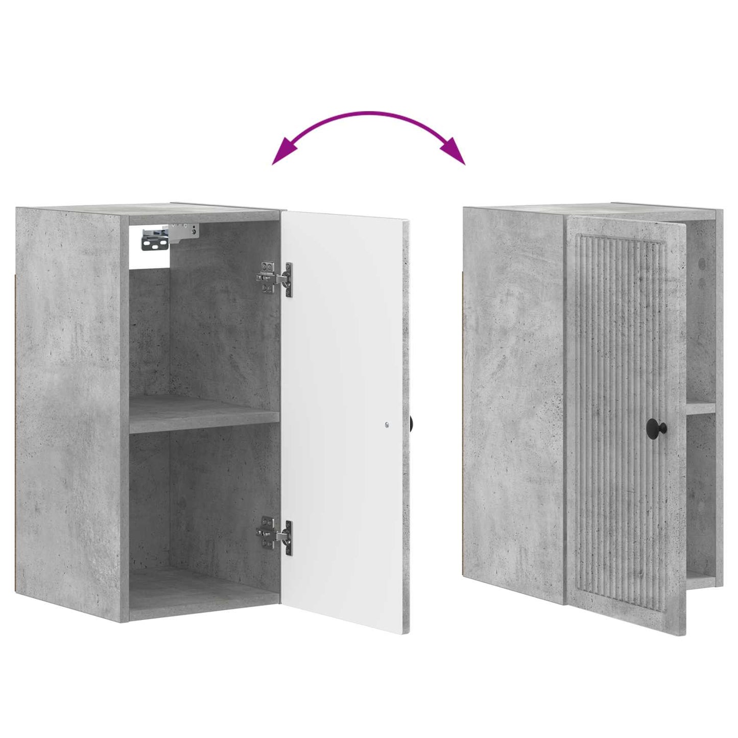 Badezimmer-Wandschrank EDE Betongrau 30 x 31 x 59 cm
