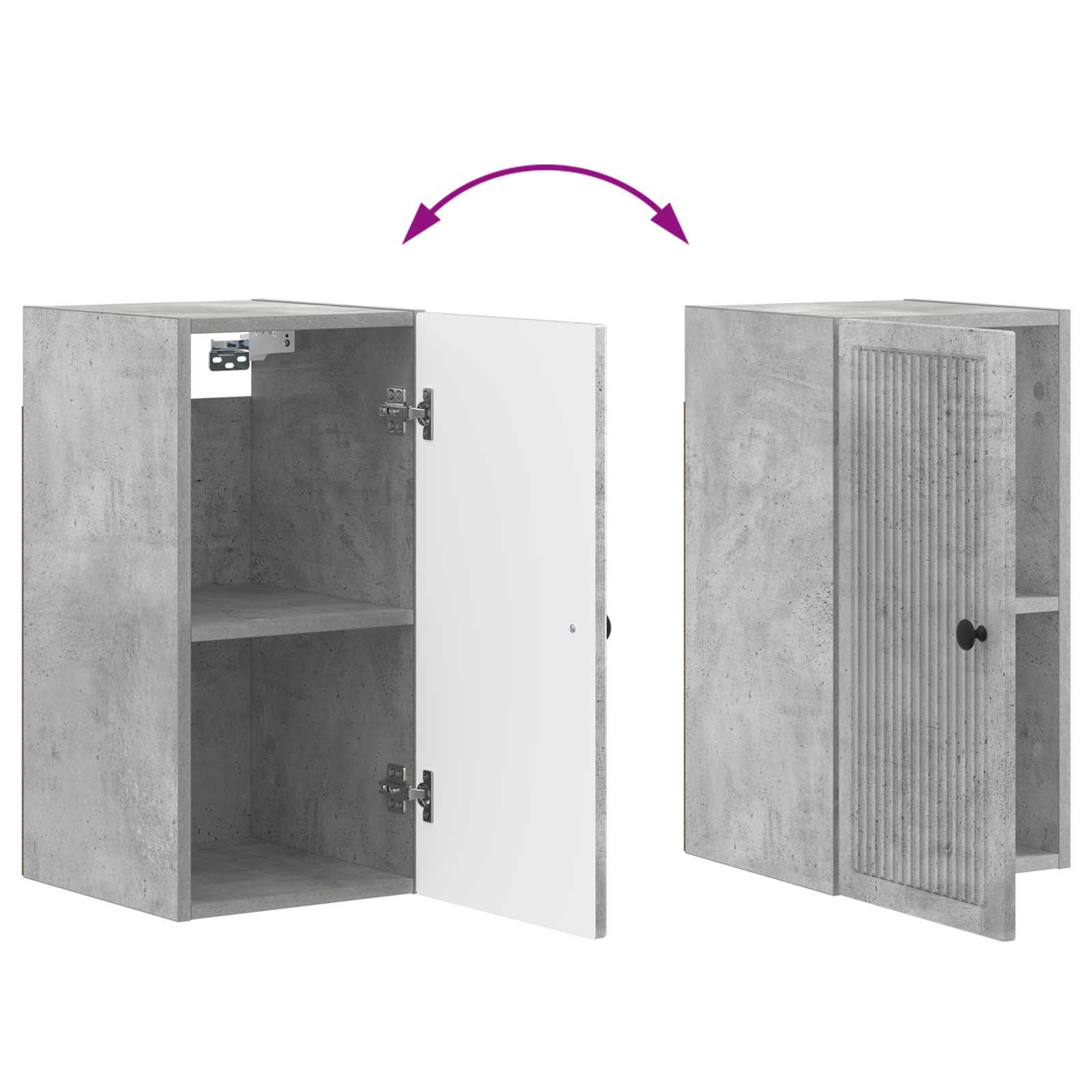 Badezimmer-Wandschrank EDE Betongrau 30 x 31 x 59 cm