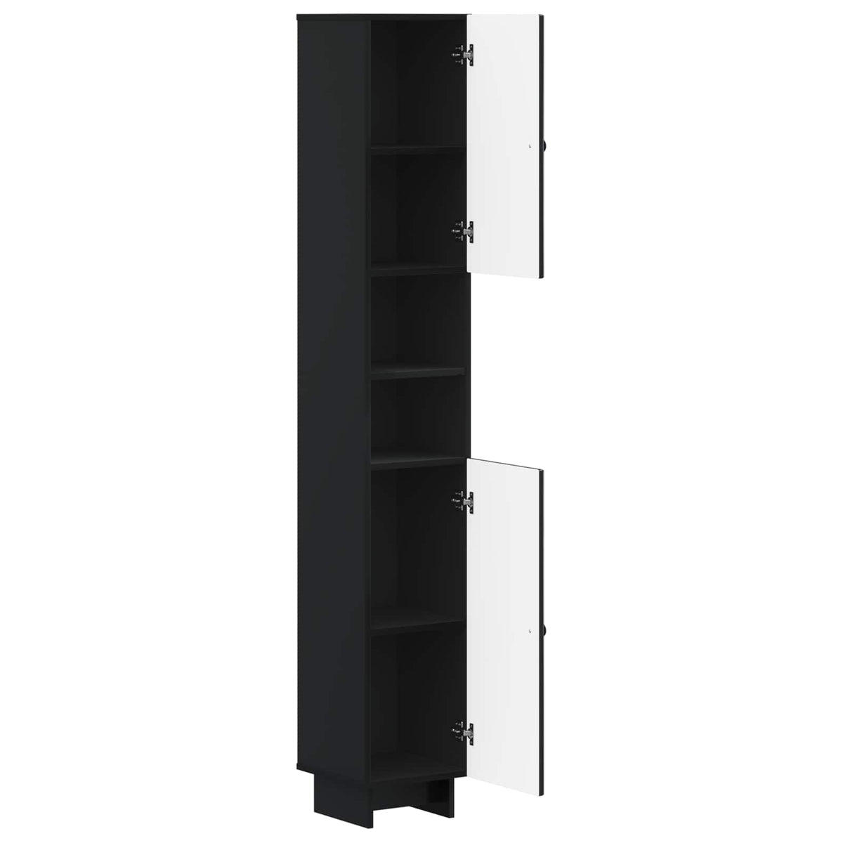 Badezimmerschrank mit offenem Regal EDE Schwarz