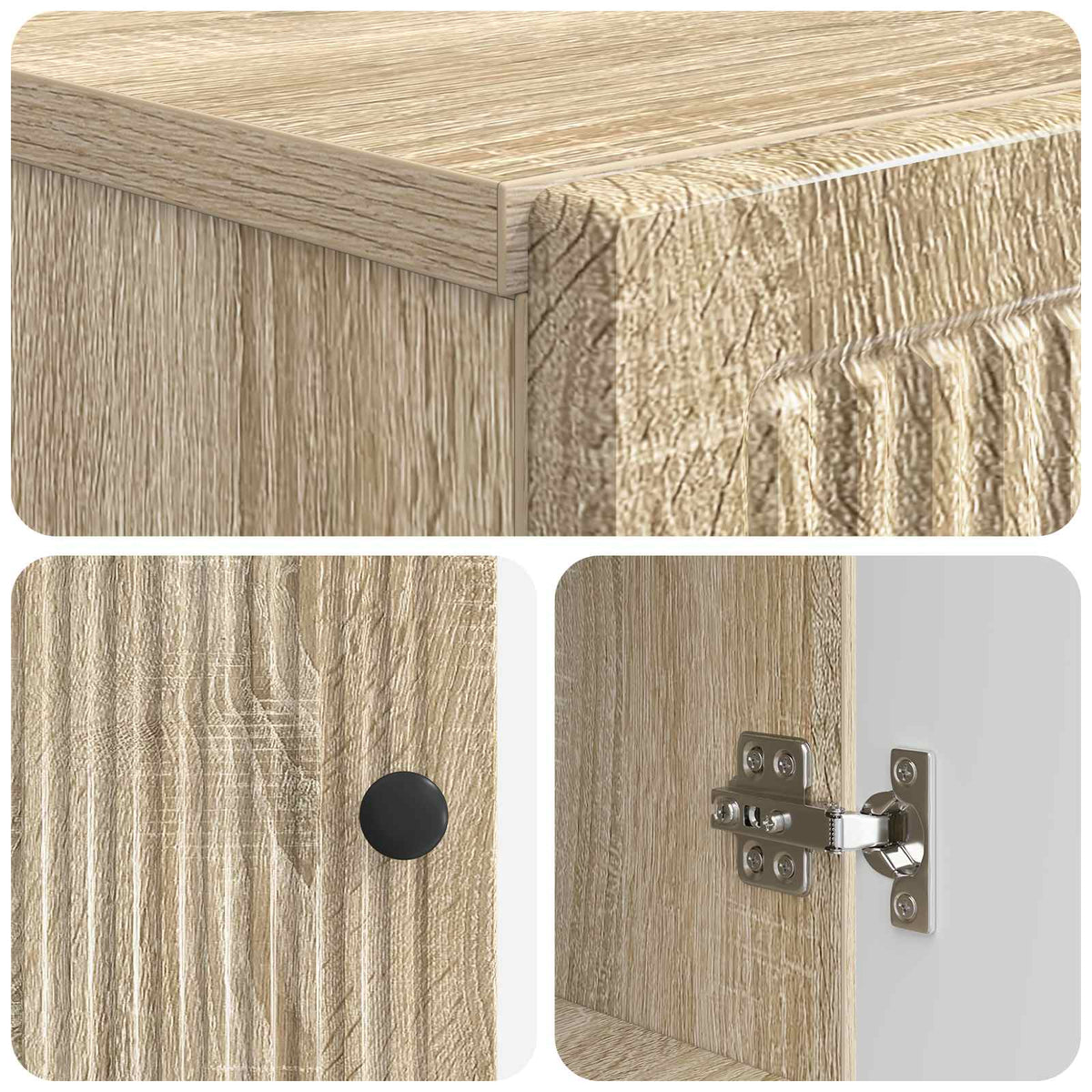Badezimmerschrank mit offenem Regal EDE Sonoma-Eiche
