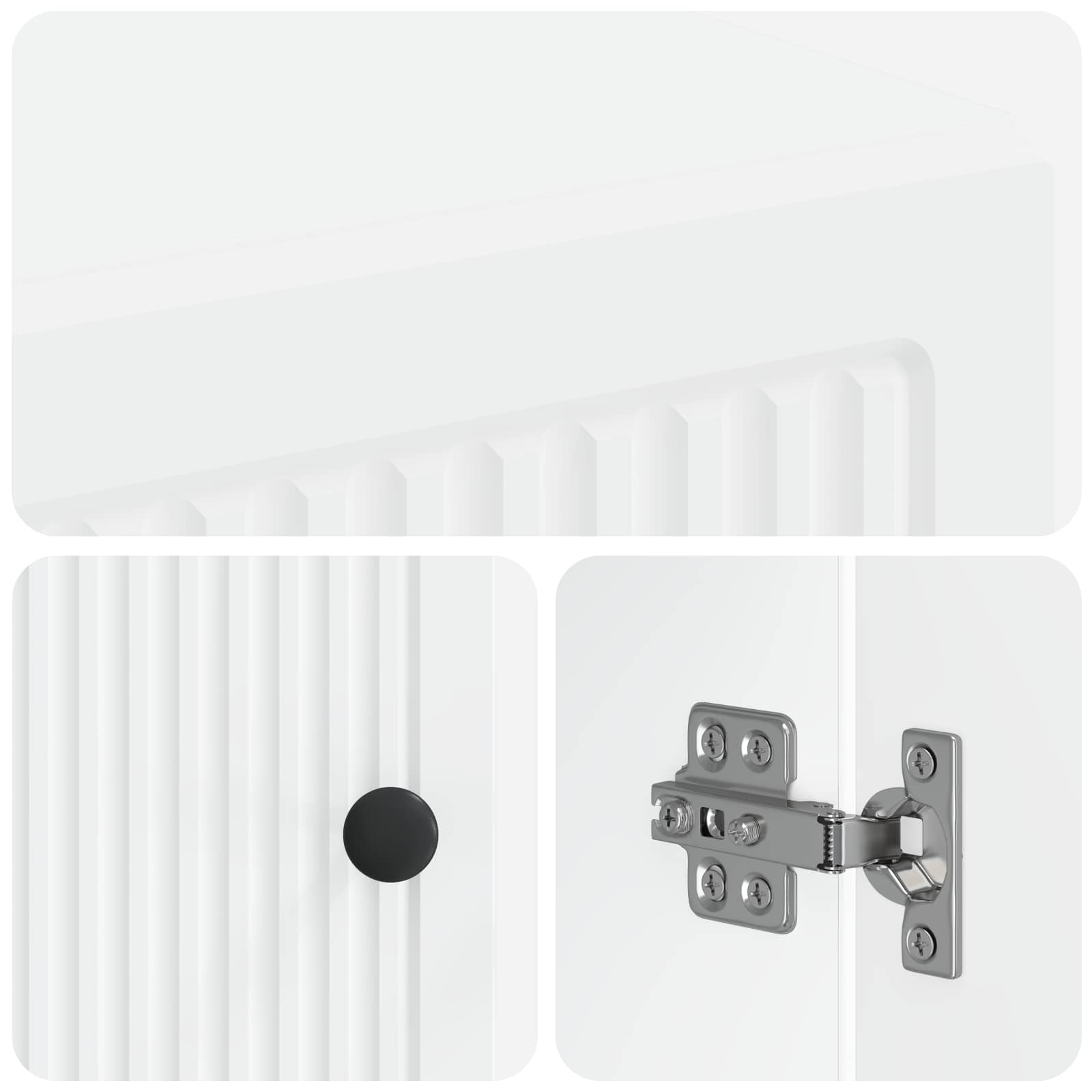 Badezimmer Aufbewahrungsschrank EDE Weiß 30 x 31 x 80 cm