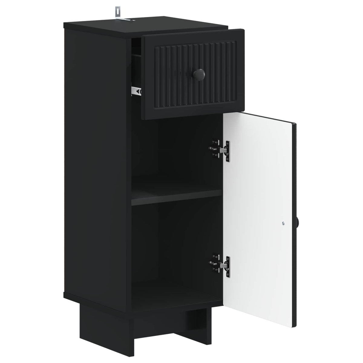 Badezimmer Aufbewahrungsschrank EDE Schwarz 30 x 31 x 80 cm