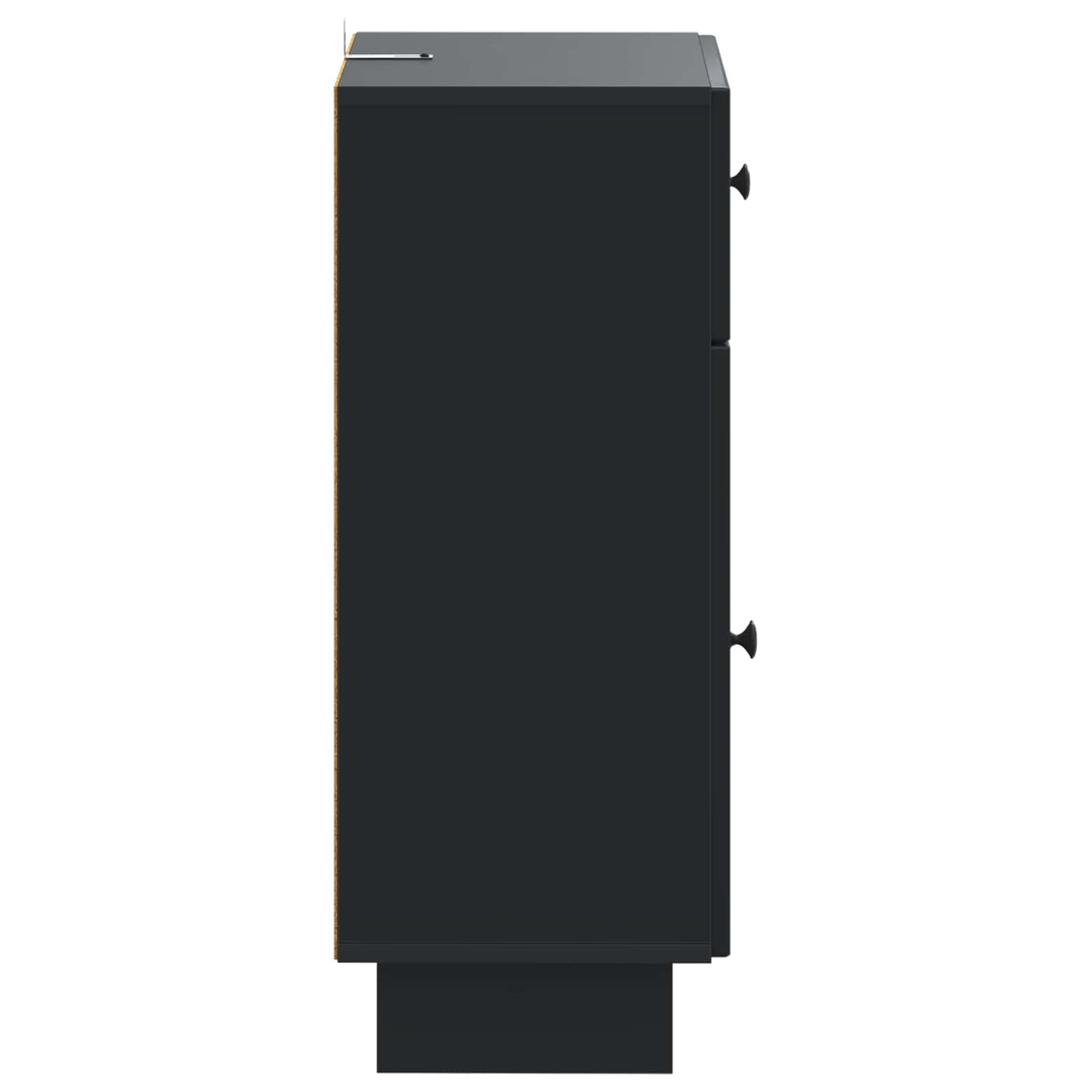 Badezimmer Aufbewahrungsschrank EDE Schwarz 30 x 31 x 80 cm