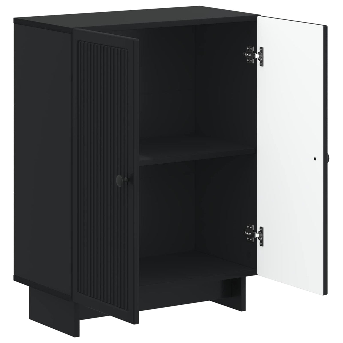 Badezimmer Aufbewahrungsschrank EDE Schwarz 59,5 x 31 x 80 cm