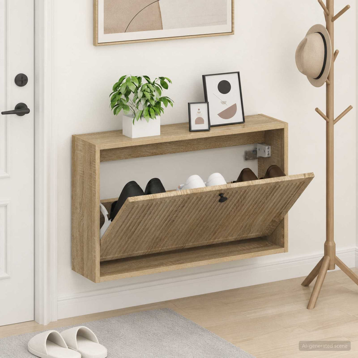 Wandmontierter Schuhschrank EDE 71 x 17 x 43 cm Holzwerkstoff