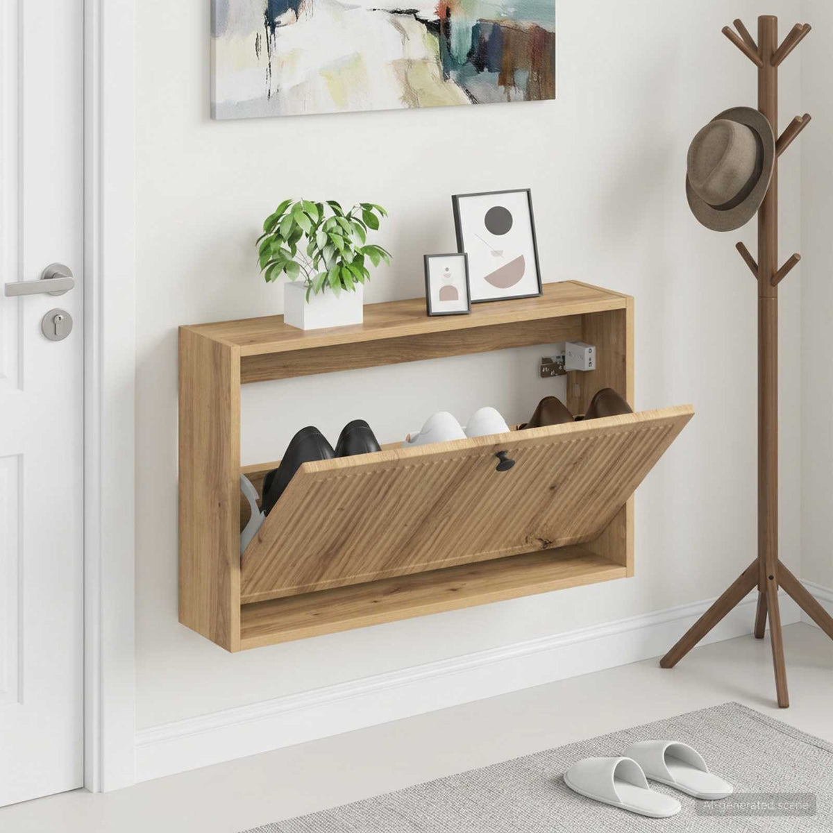 Wandmontierter Schuhschrank EDE 71 x 17 x 43 cm Holzwerkstoff