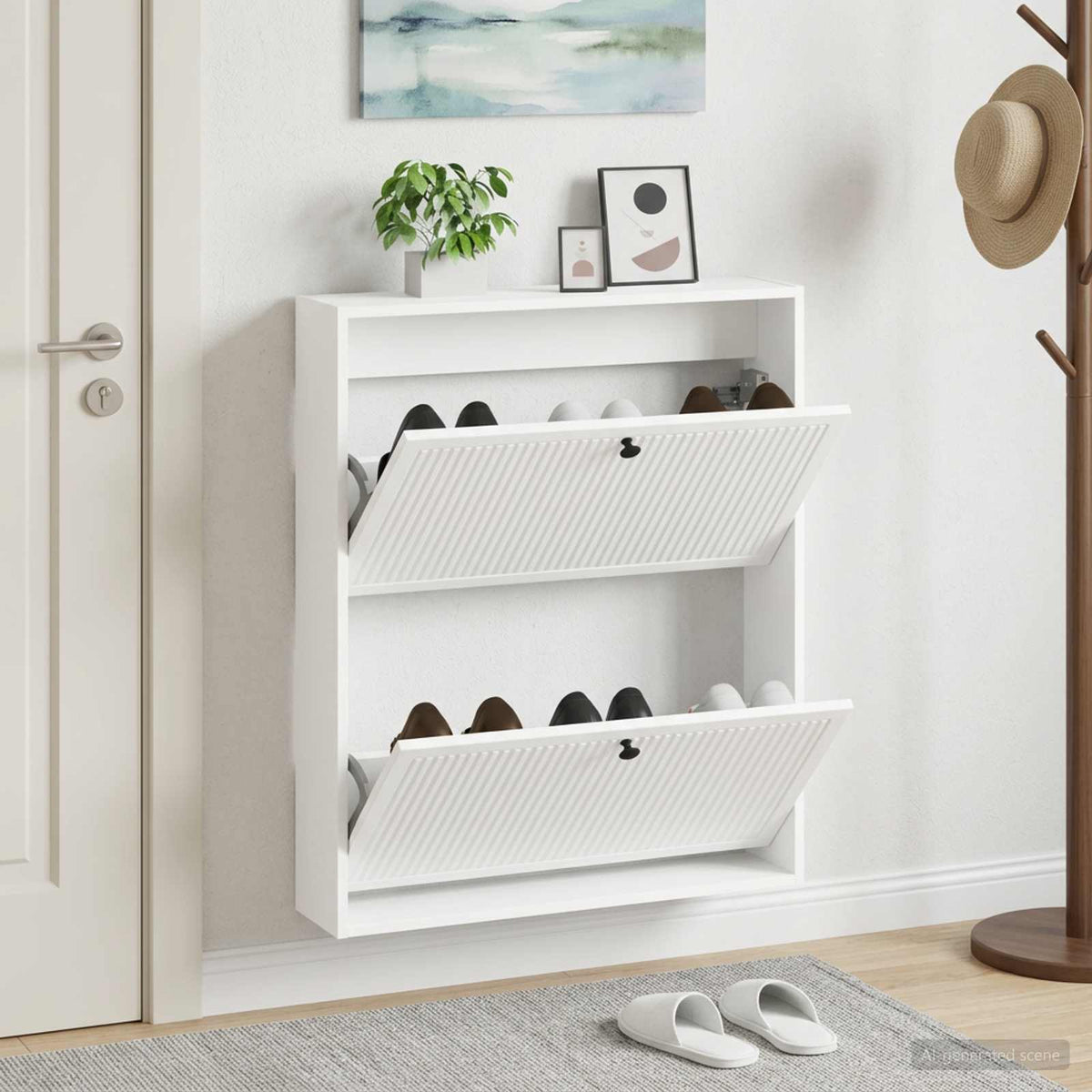 Wandmontierter Schuhschrank EDE 71 x 17 x 86 cm Holzwerkstoff