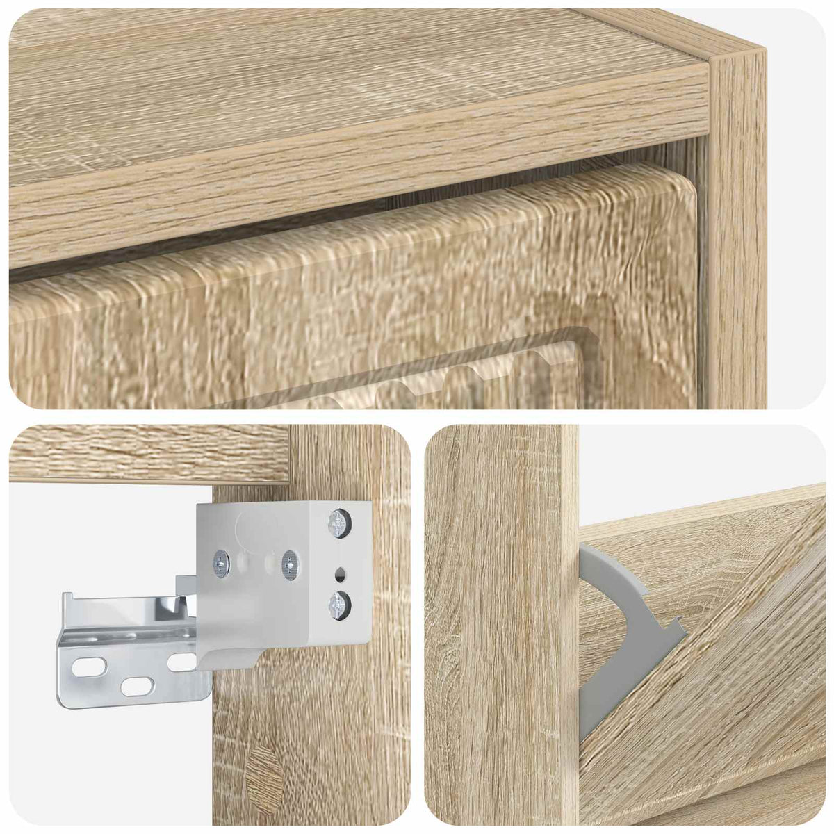Wandmontierter Schuhschrank EDE 71 x 17 x 86 cm Holzwerkstoff