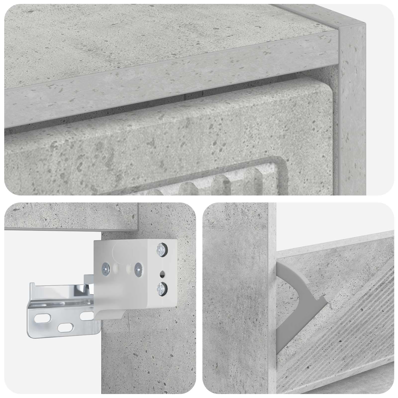 Wandmontierter Schuhschrank EDE 71 x 17 x 86 cm Holzwerkstoff