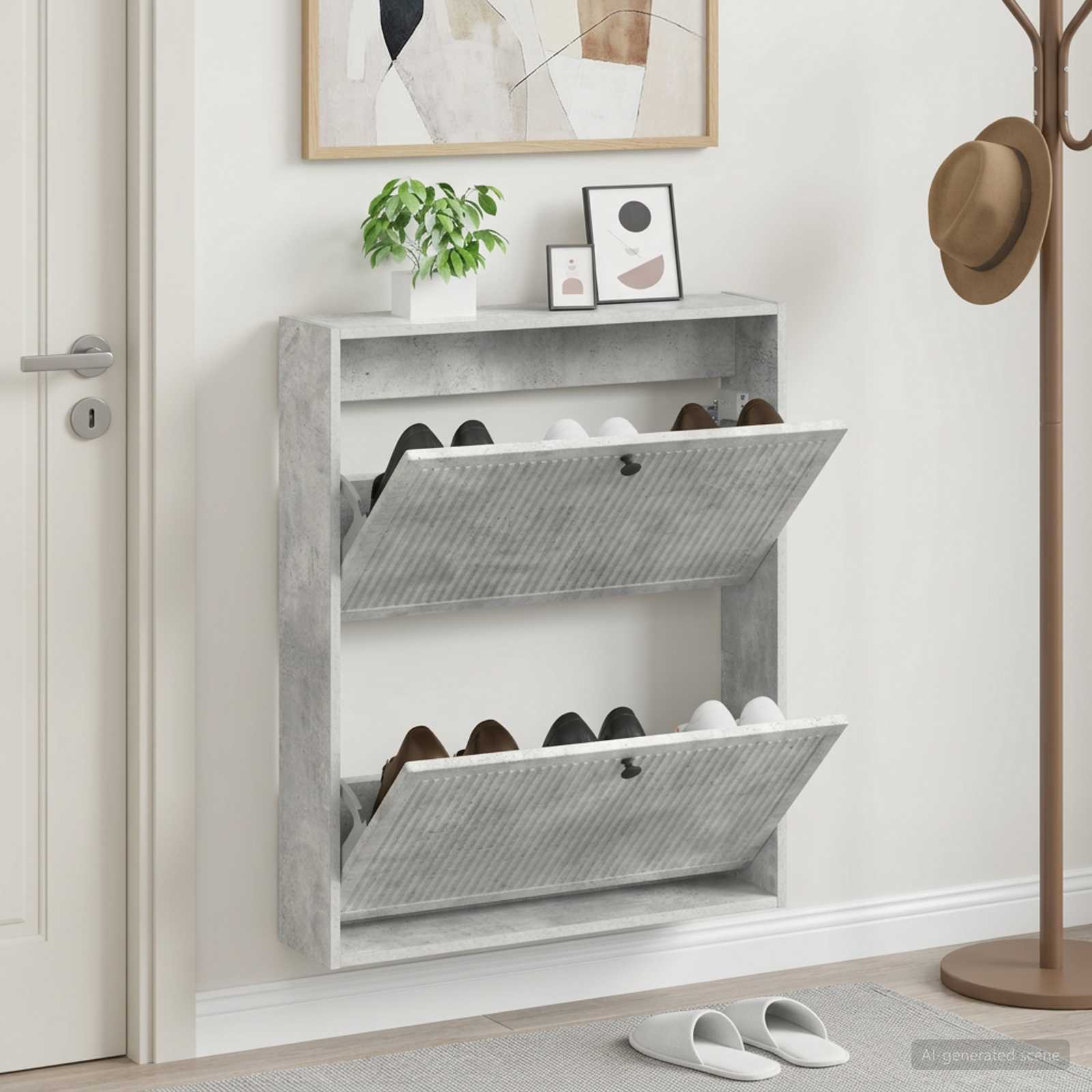 Wandmontierter Schuhschrank EDE 71 x 17 x 86 cm Holzwerkstoff