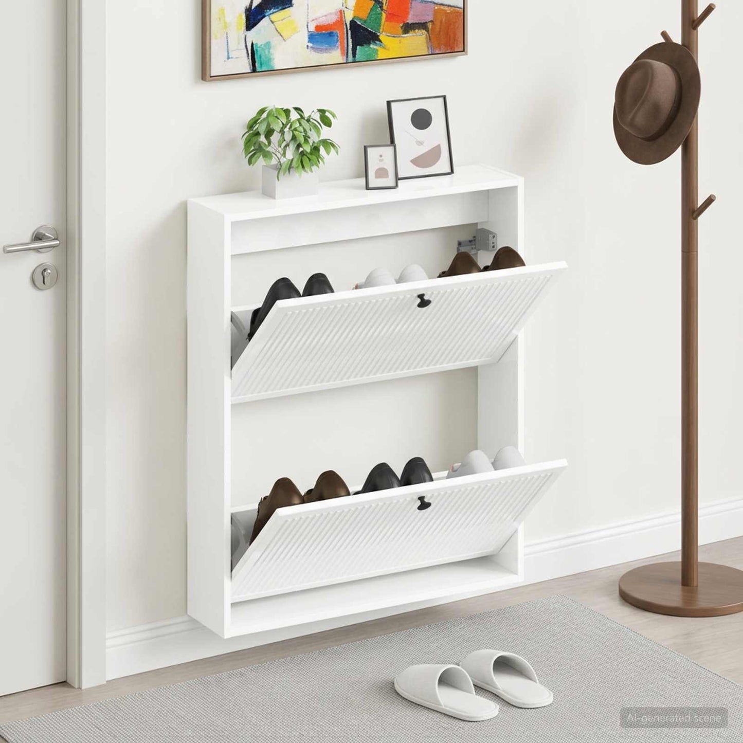Wandmontierter Schuhschrank EDE 71 x 17 x 86 cm Holzwerkstoff